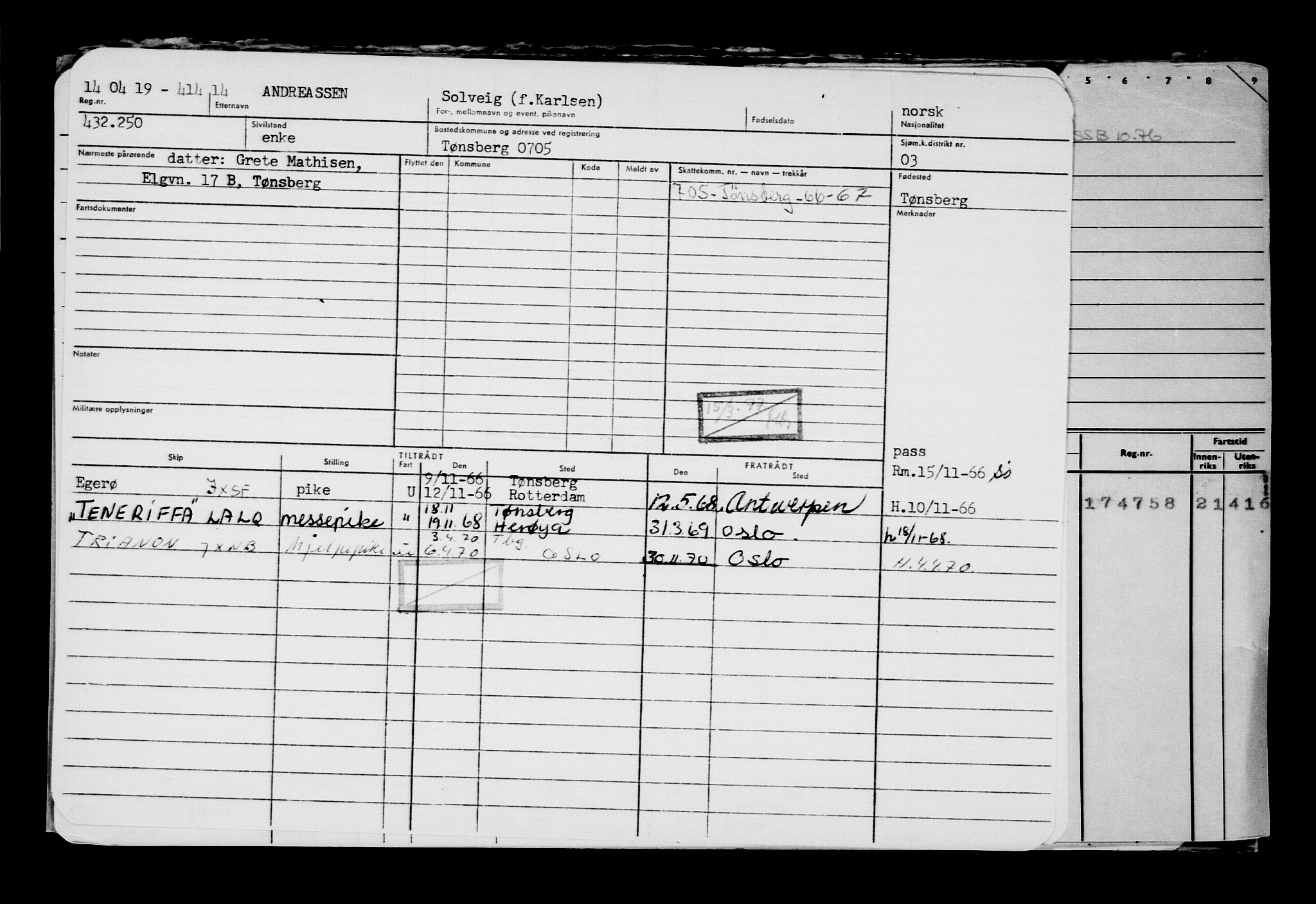 Direktoratet for sjømenn, AV/RA-S-3545/G/Gb/L0168: Hovedkort, 1919, p. 3