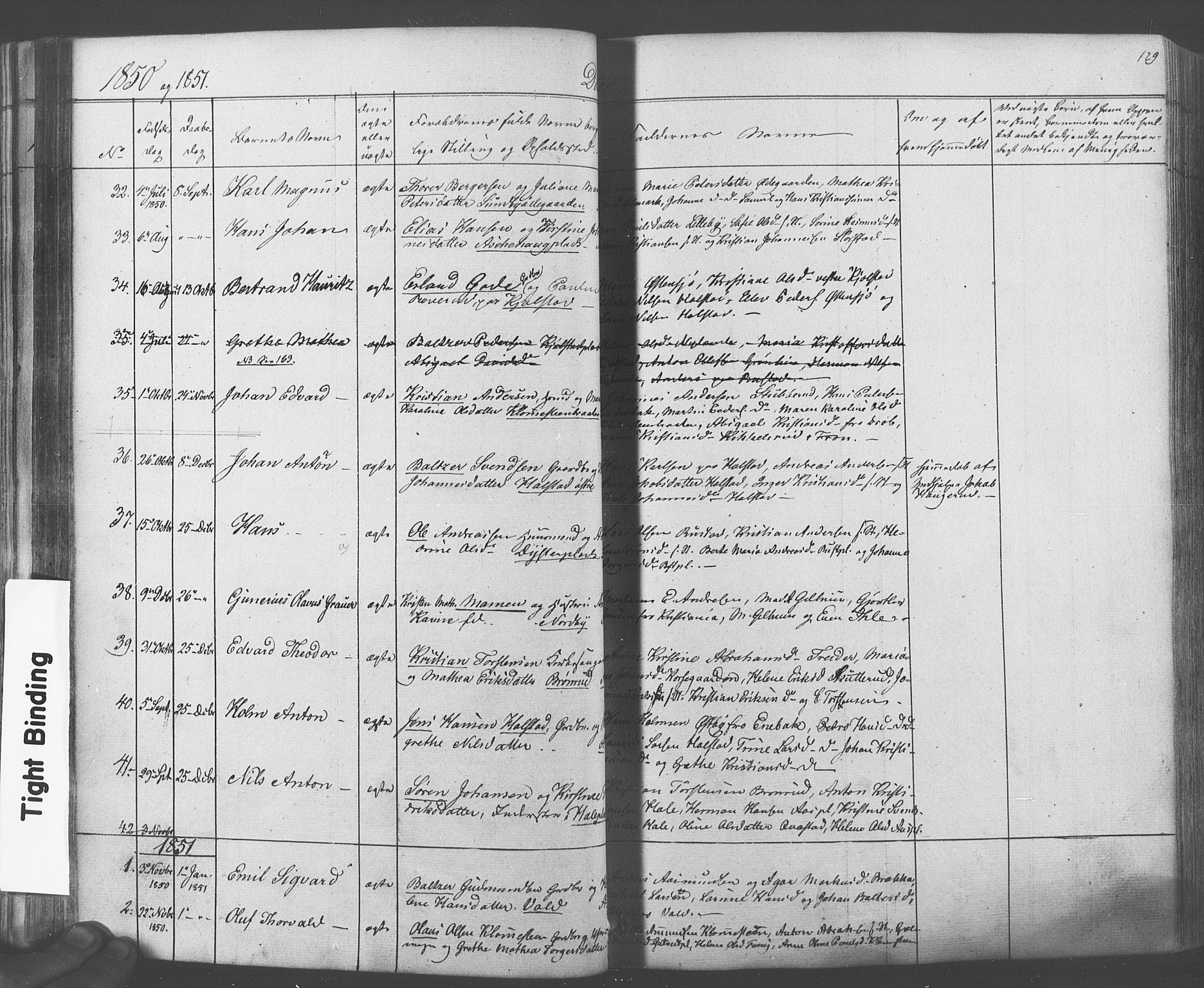 Ås prestekontor Kirkebøker, SAO/A-10894/F/Fa/L0006: Parish register (official) no. I 6, 1841-1853, p. 128-129