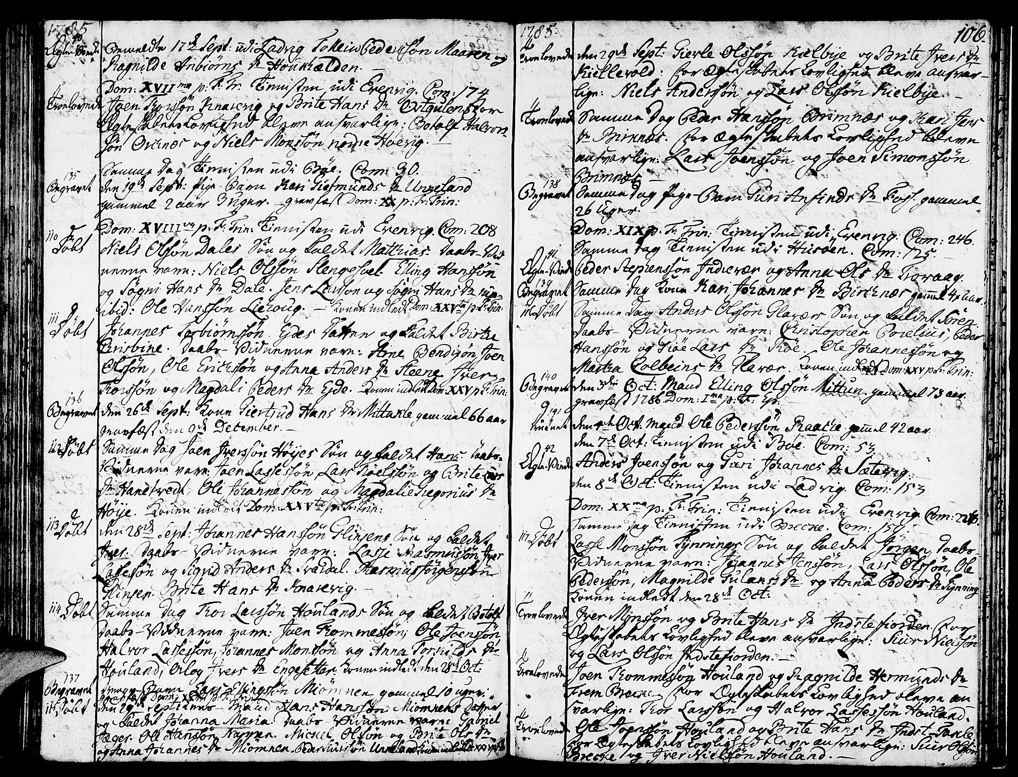 Gulen sokneprestembete, SAB/A-80201/H/Haa/Haaa/L0013: Parish register (official) no. A 13, 1776-1787, p. 106