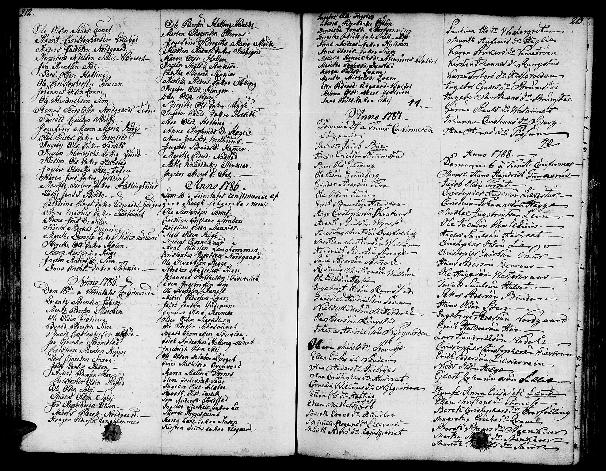Ministerialprotokoller, klokkerbøker og fødselsregistre - Nord-Trøndelag, SAT/A-1458/746/L0440: Parish register (official) no. 746A02, 1760-1815, p. 212-213
