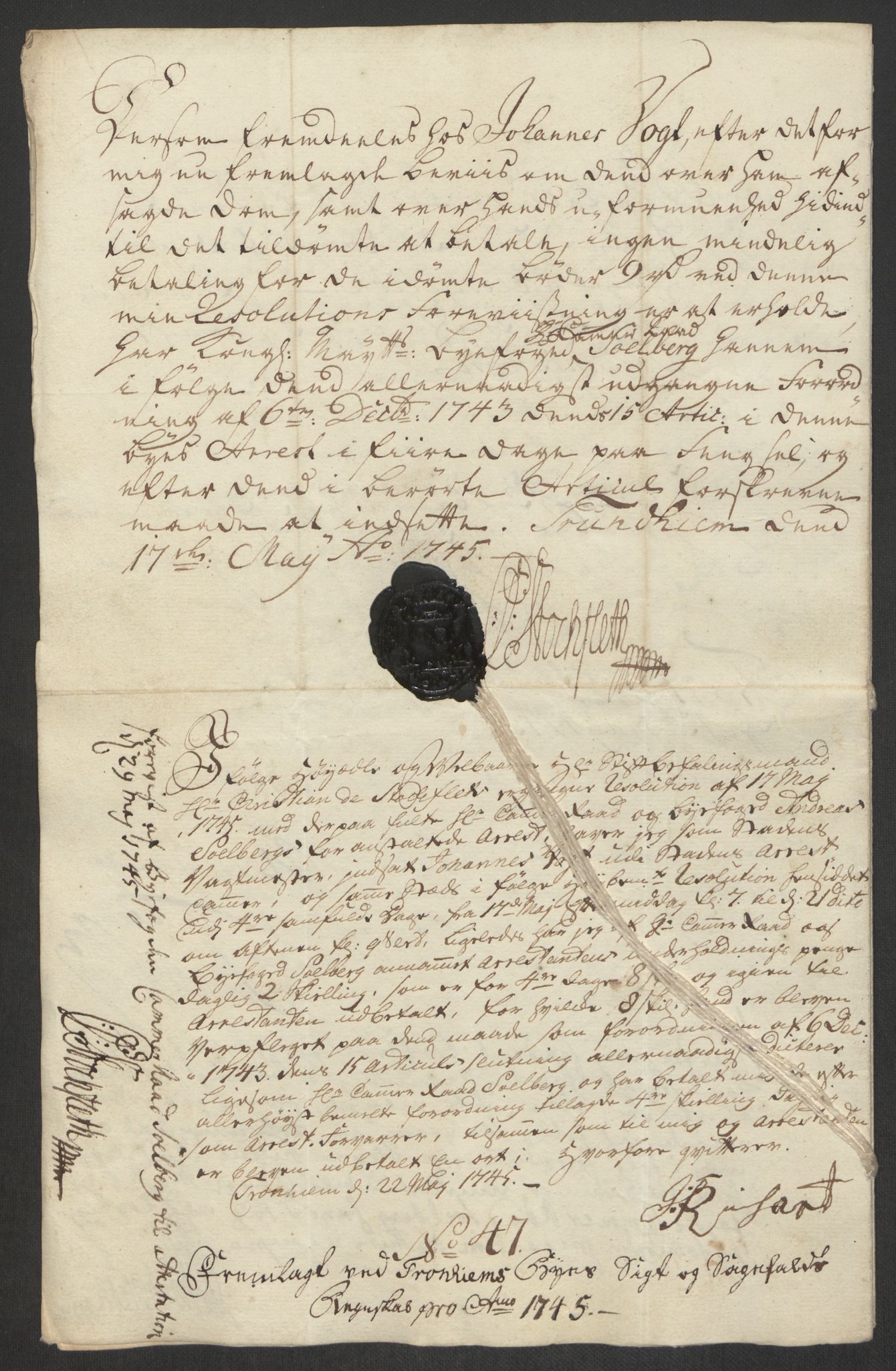 Rentekammeret inntil 1814, Reviderte regnskaper, Byregnskaper, AV/RA-EA-4066/R/Rs/L0541: [S22] Sikt og sakefall, 1743-1746, p. 251