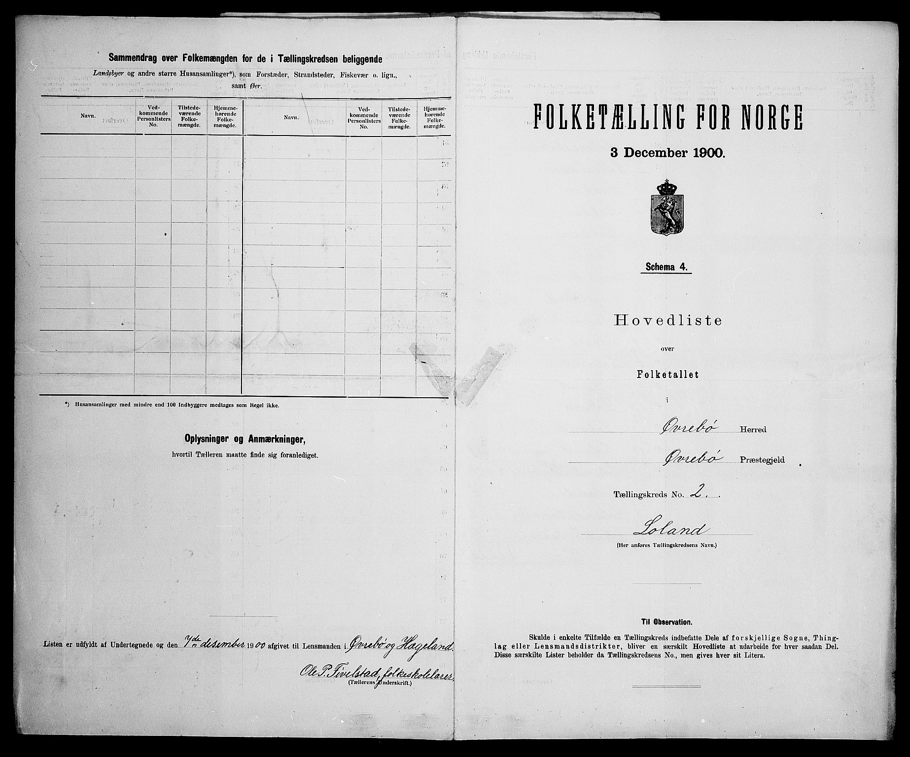 SAK, 1900 census for Øvrebø, 1900, p. 15