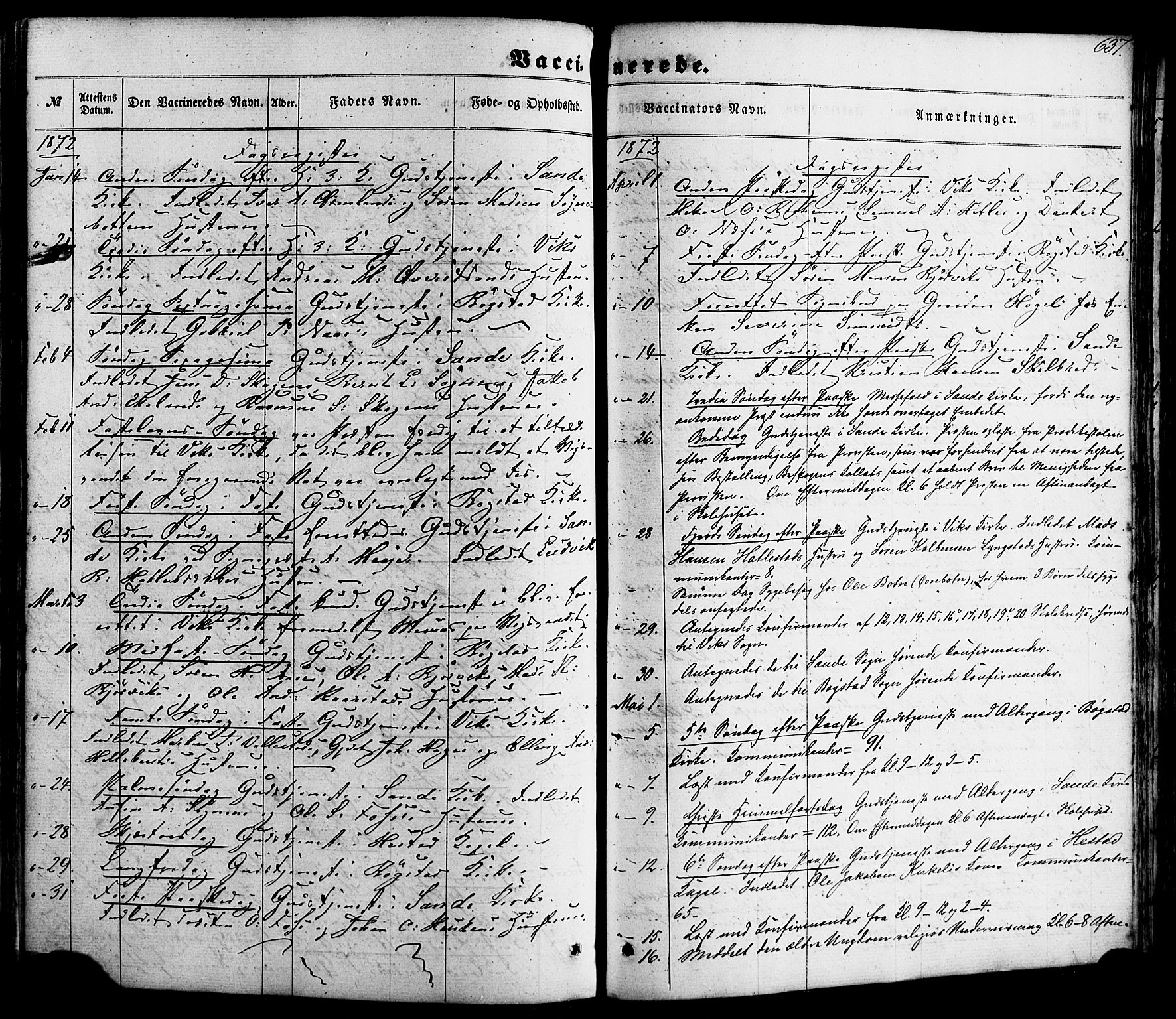 Gaular sokneprestembete, SAB/A-80001/H/Haa: Parish register (official) no. A 5, 1860-1881, p. 637