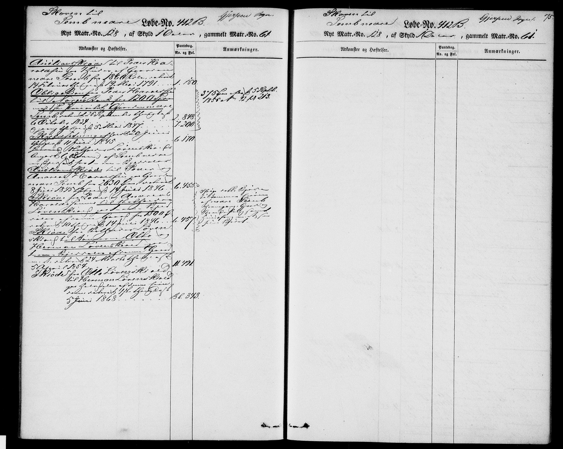 Gjerpen sorenskriveri, AV/SAKO-A-216/G/Gb/Gba/L0002: Mortgage register no. I 2, p. 75