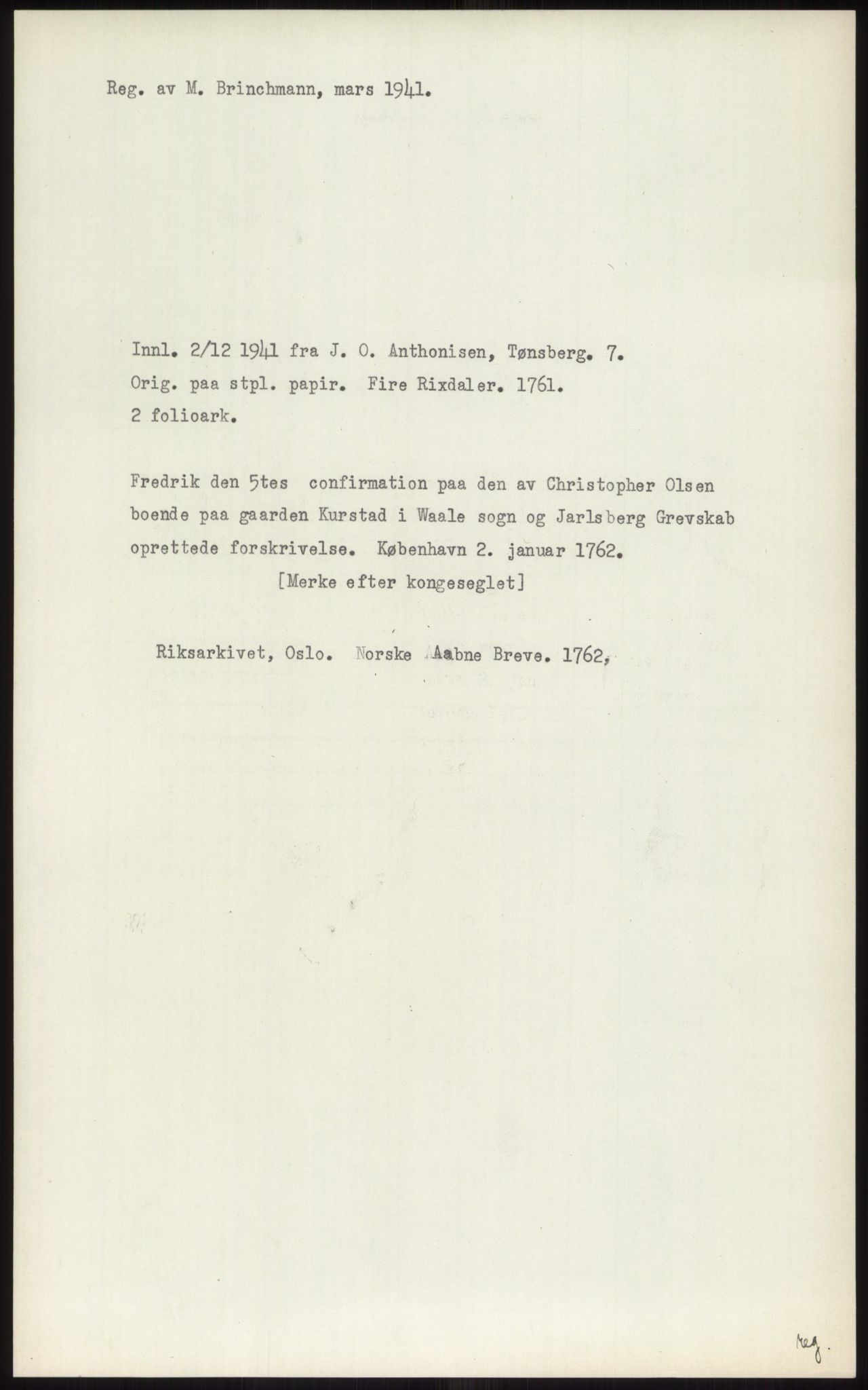 Samlinger til kildeutgivelse, Diplomavskriftsamlingen, RA/EA-4053/H/Ha, p. 463