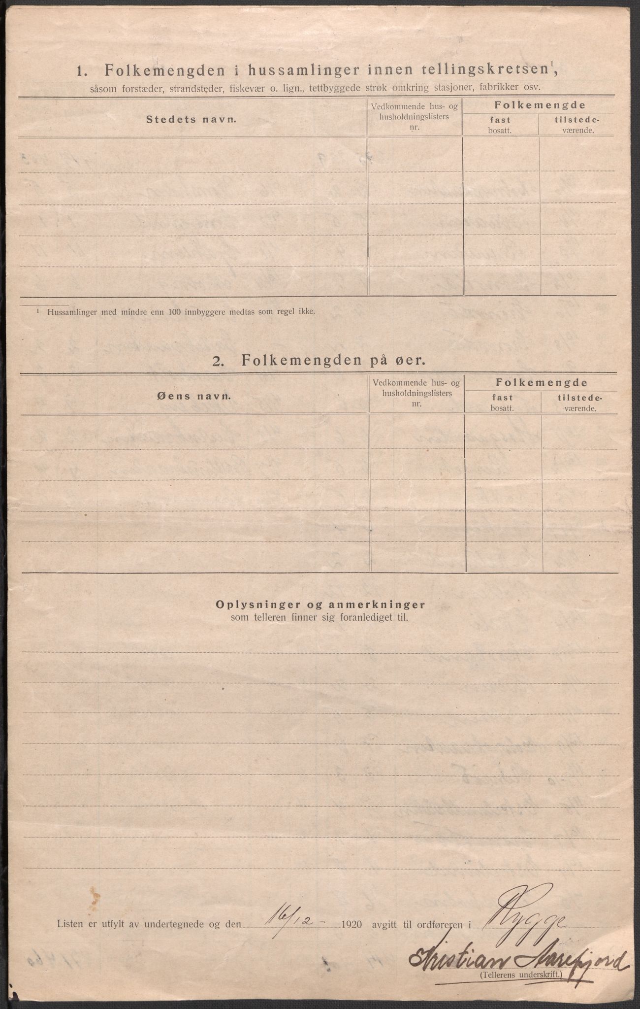 SAO, 1920 census for Rygge, 1920, p. 25