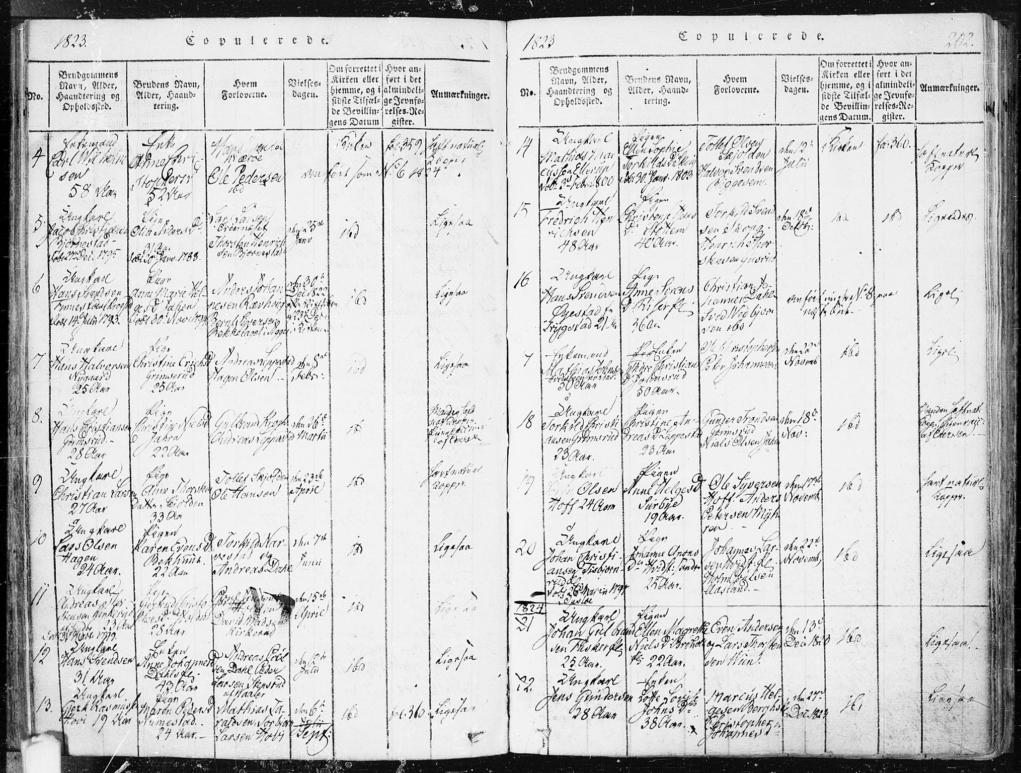 Hobøl prestekontor Kirkebøker, AV/SAO-A-2002/F/Fa/L0002: Parish register (official) no. I 2, 1814-1841, p. 202