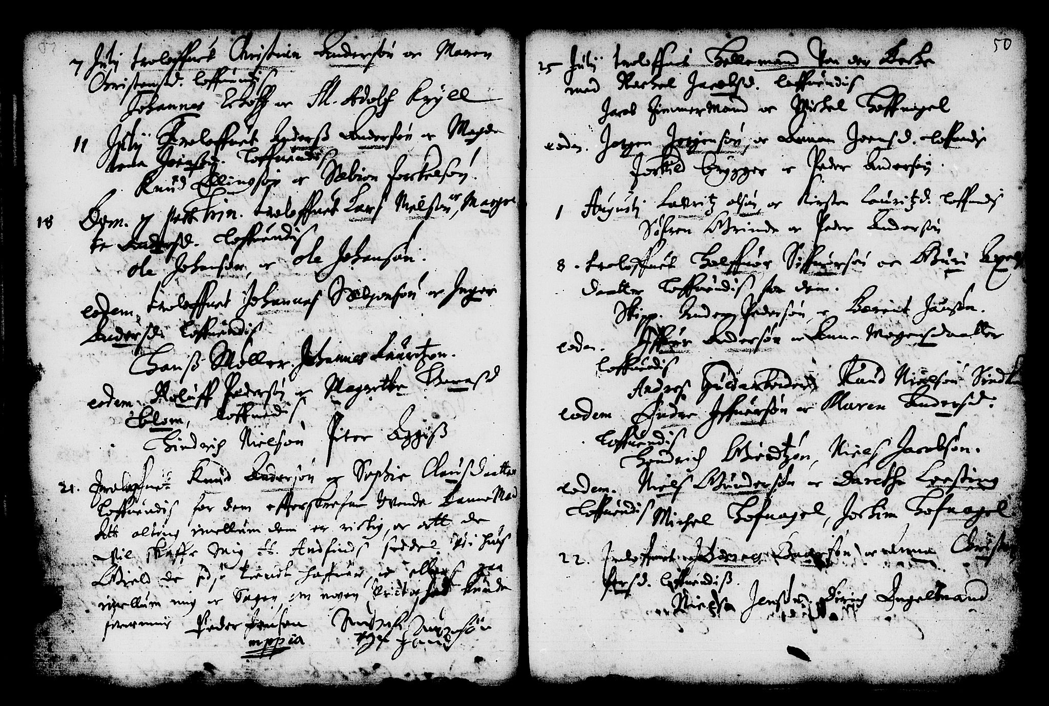 Domkirken sokneprestembete, AV/SAB-A-74801/H/Haa/L0006: Parish register (official) no. A 6, 1663-1683, p. 50