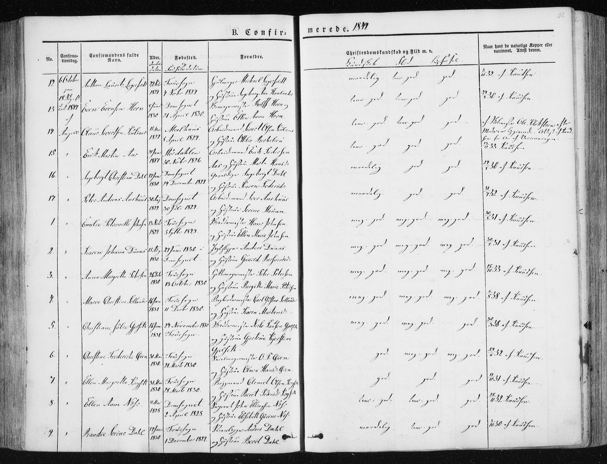 Ministerialprotokoller, klokkerbøker og fødselsregistre - Sør-Trøndelag, SAT/A-1456/602/L0110: Parish register (official) no. 602A08, 1840-1854, p. 151