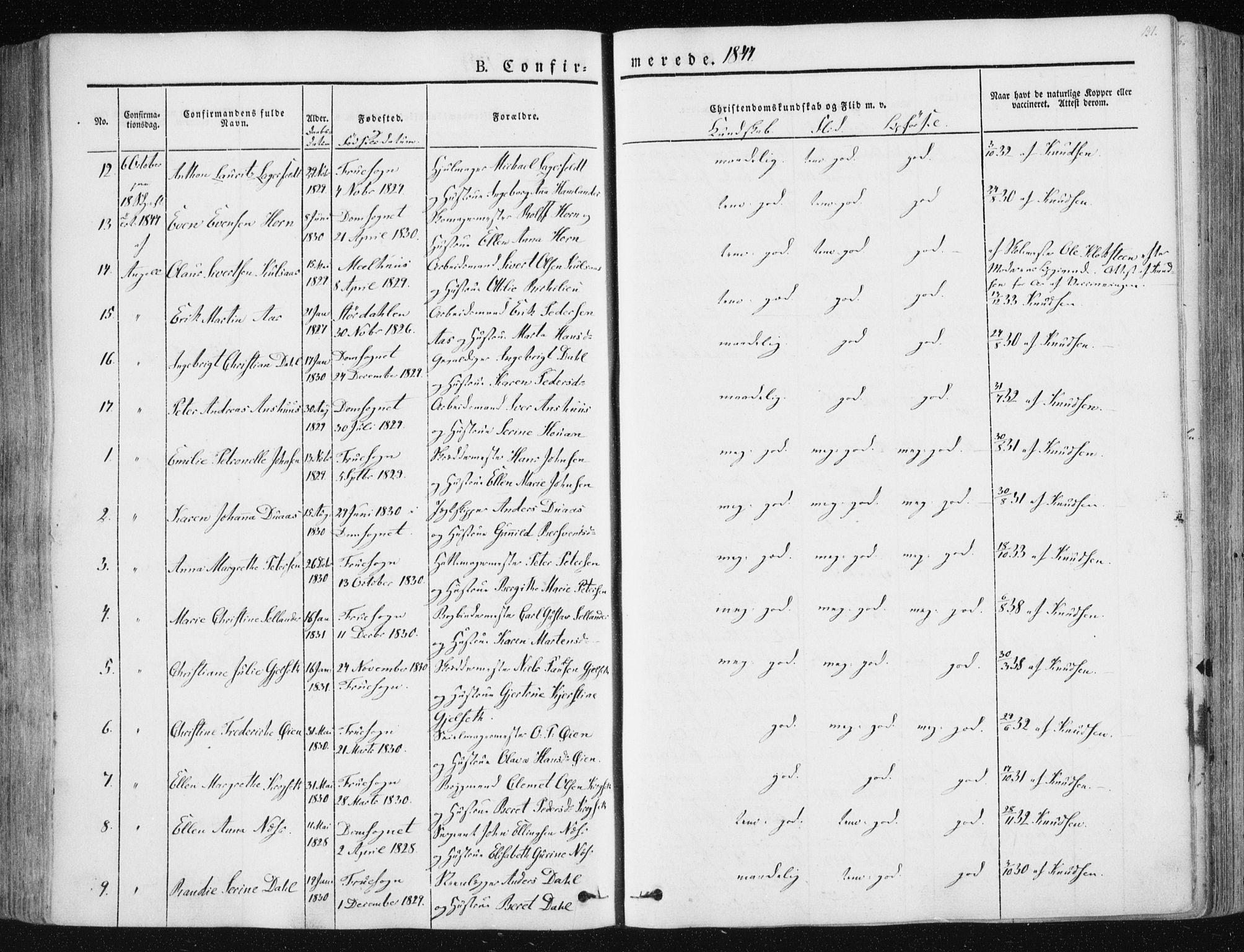 Ministerialprotokoller, klokkerbøker og fødselsregistre - Sør-Trøndelag, AV/SAT-A-1456/602/L0110: Parish register (official) no. 602A08, 1840-1854, p. 151