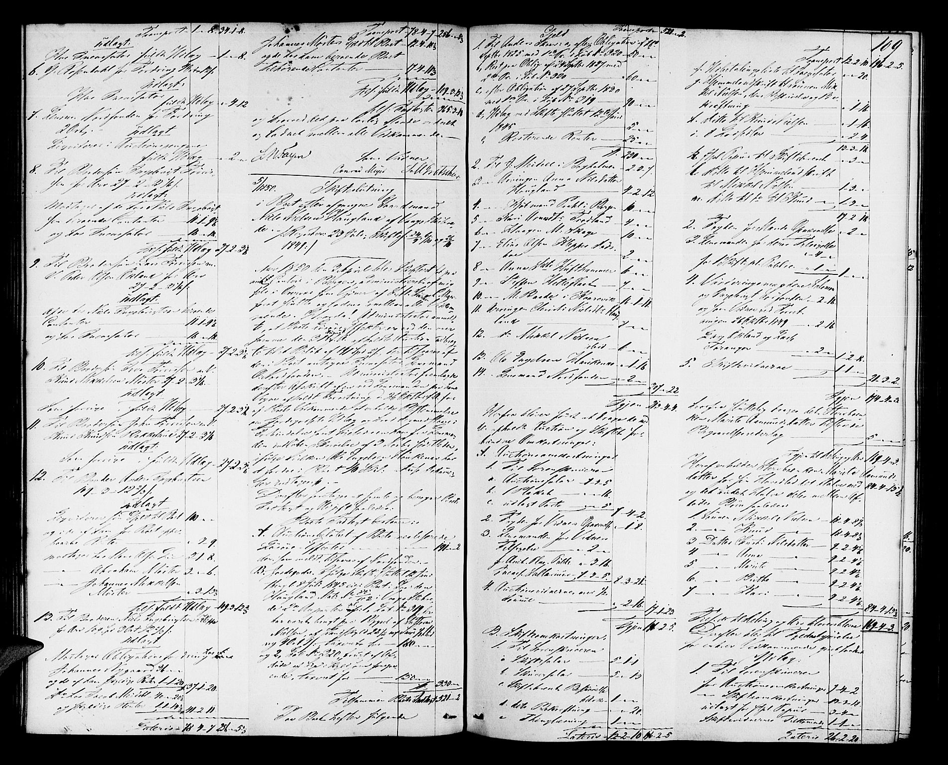 Midhordland sorenskriveri, AV/SAB-A-3001/1/H/Hd/L0001: Skifteutlodningsprotokoll, 1848-1851, p. 108b-109a