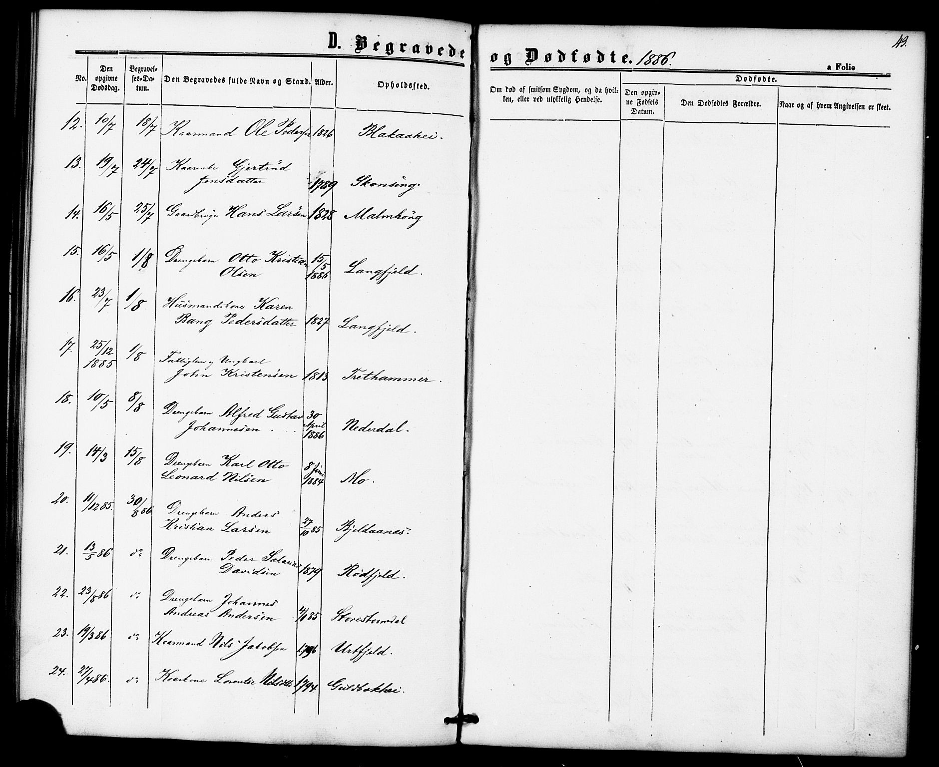 Ministerialprotokoller, klokkerbøker og fødselsregistre - Nordland, AV/SAT-A-1459/827/L0396: Parish register (official) no. 827A08, 1864-1886, p. 43