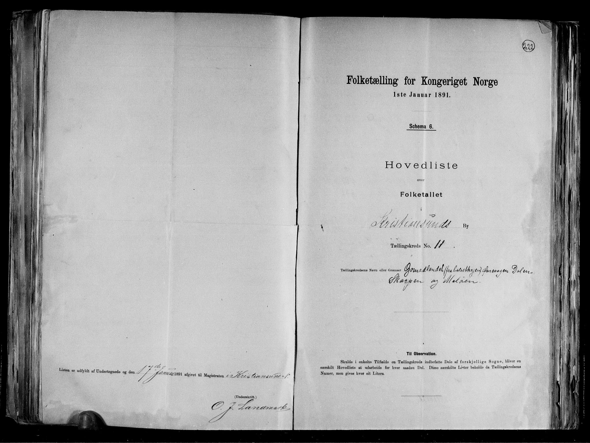 RA, 1891 census for 1503 Kristiansund, 1891, p. 25