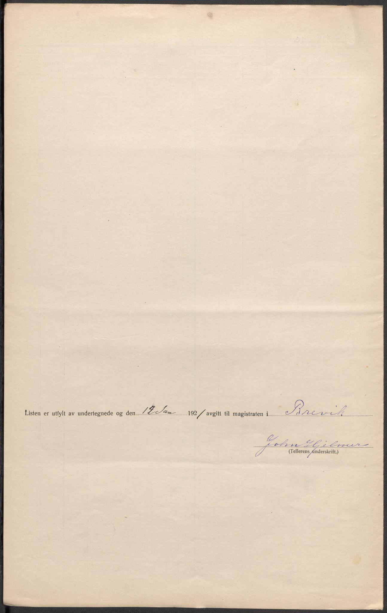 SAKO, 1920 census for Brevik, 1920, p. 8