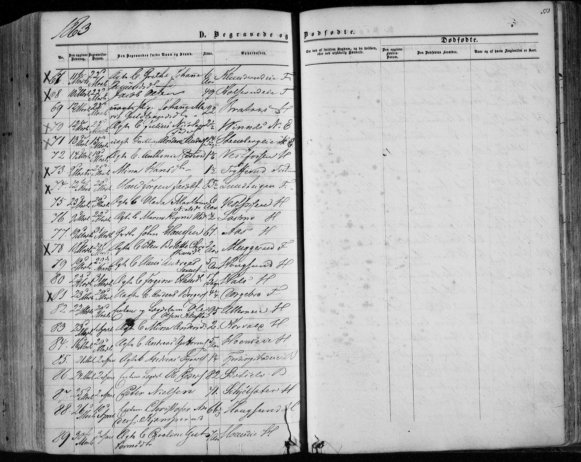 Eiker kirkebøker, SAKO/A-4/F/Fa/L0016: Parish register (official) no. I 16, 1860-1868, p. 538
