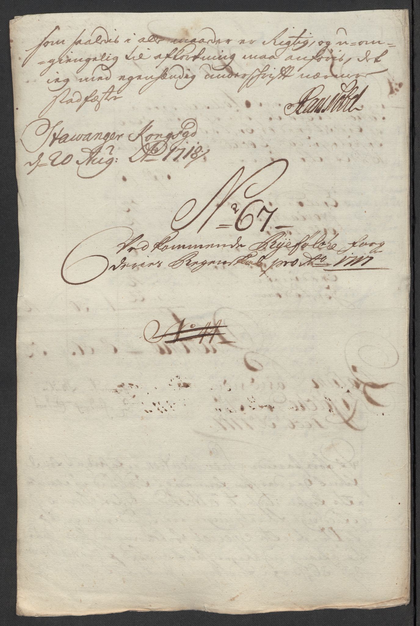 Rentekammeret inntil 1814, Reviderte regnskaper, Fogderegnskap, AV/RA-EA-4092/R47/L2870: Fogderegnskap Ryfylke, 1717, p. 331