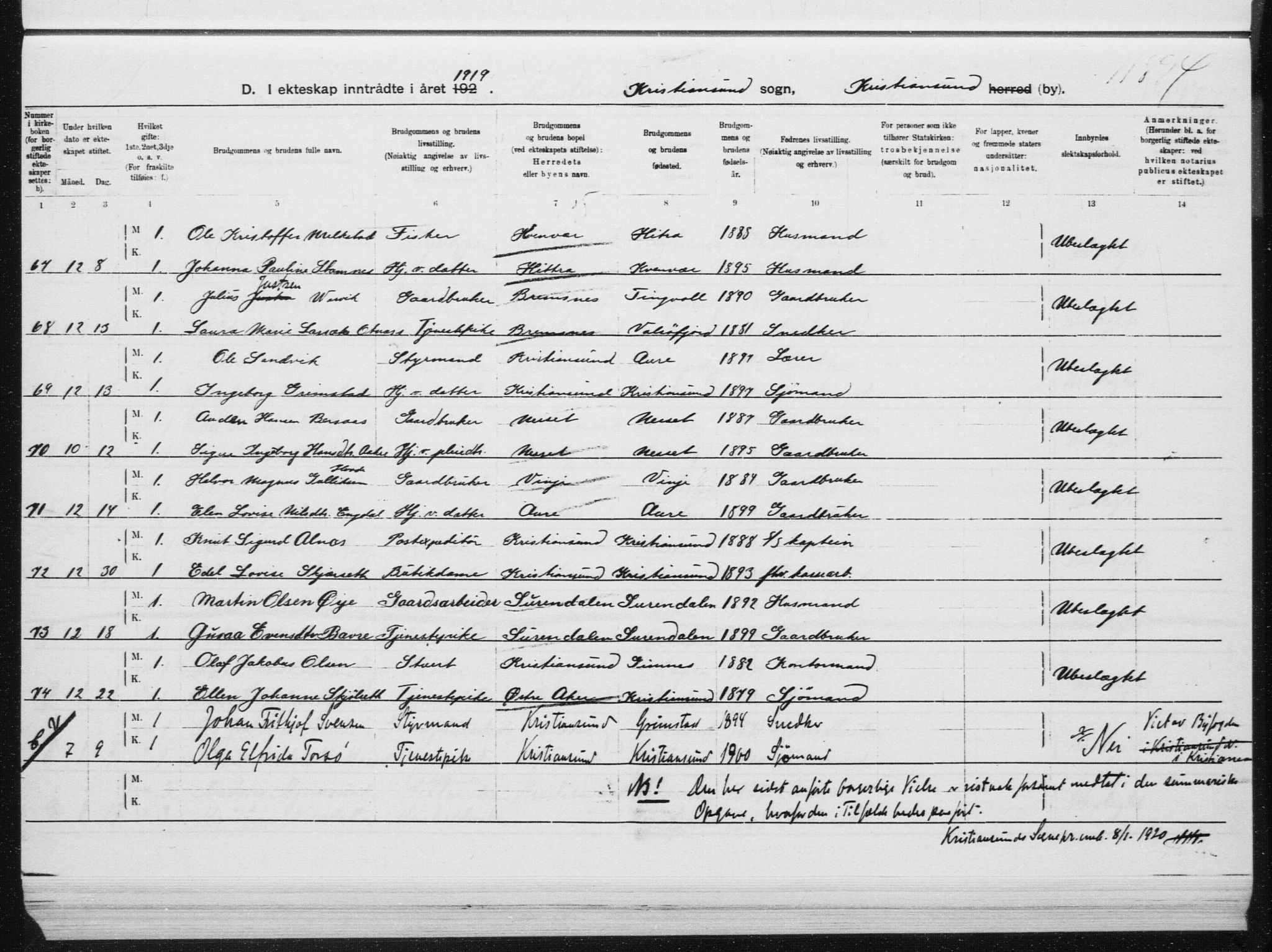 Ministerialprotokoller, klokkerbøker og fødselsregistre - Møre og Romsdal, AV/SAT-A-1454/572/L0862: Parish register (official) no. 572D06, 1917-1935