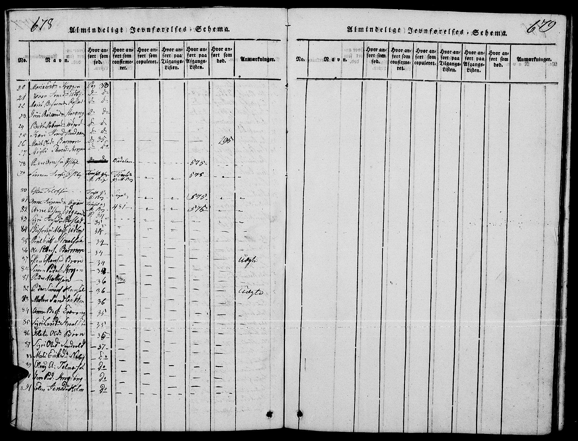 Tynset prestekontor, AV/SAH-PREST-058/H/Ha/Hab/L0001: Parish register (copy) no. 1, 1814-1859, p. 678-679