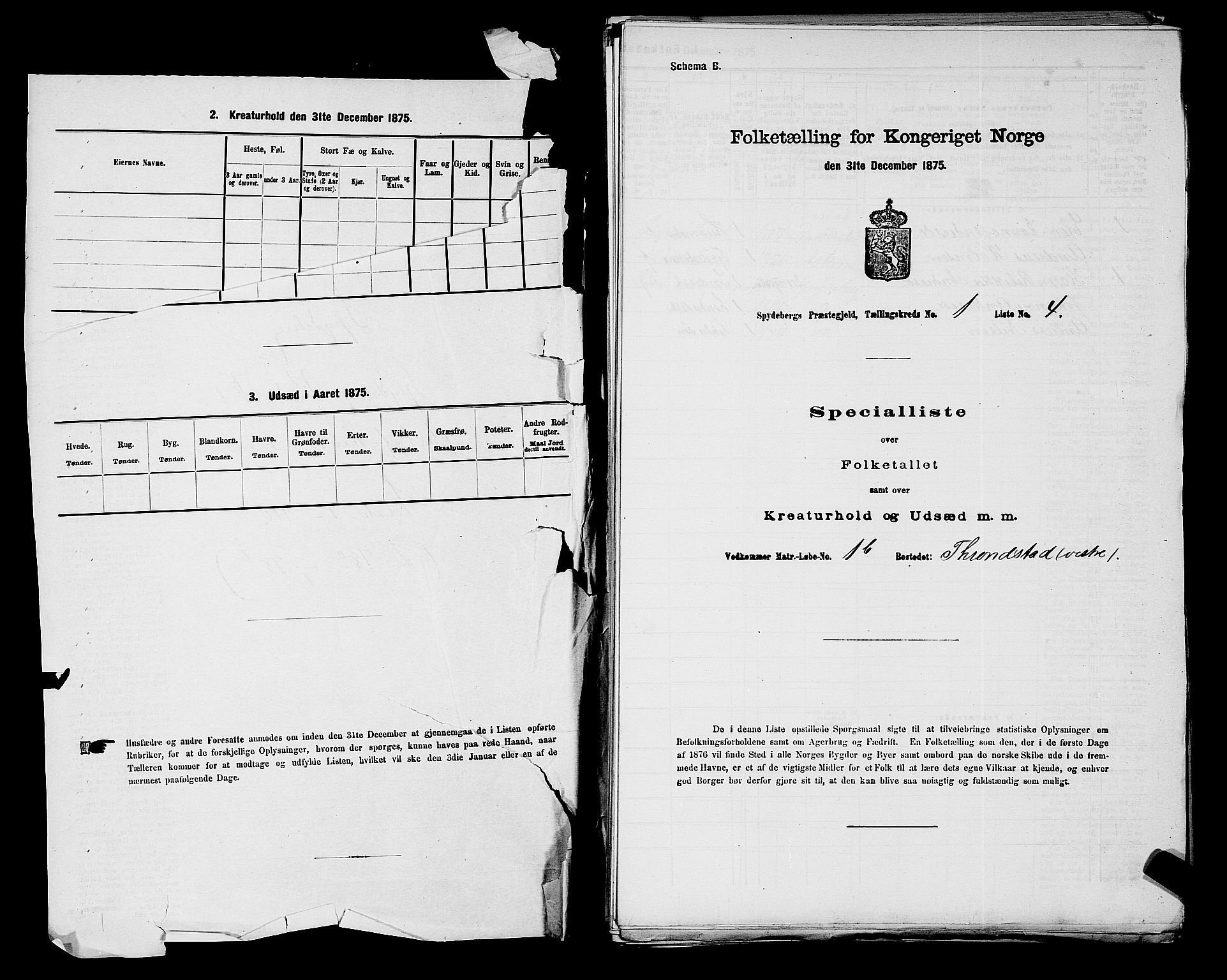 RA, 1875 census for 0123P Spydeberg, 1875, p. 27