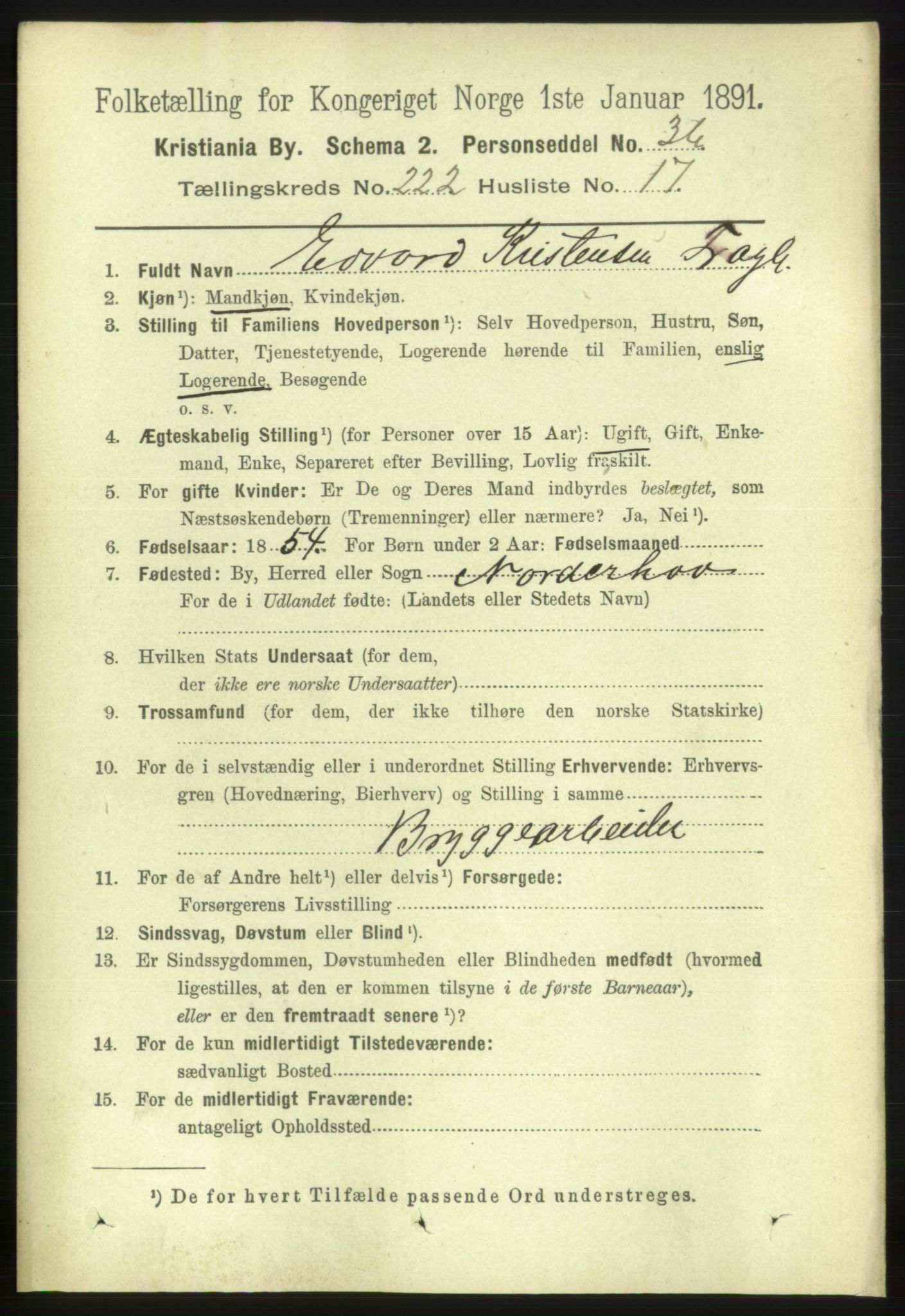 RA, 1891 census for 0301 Kristiania, 1891, p. 133748