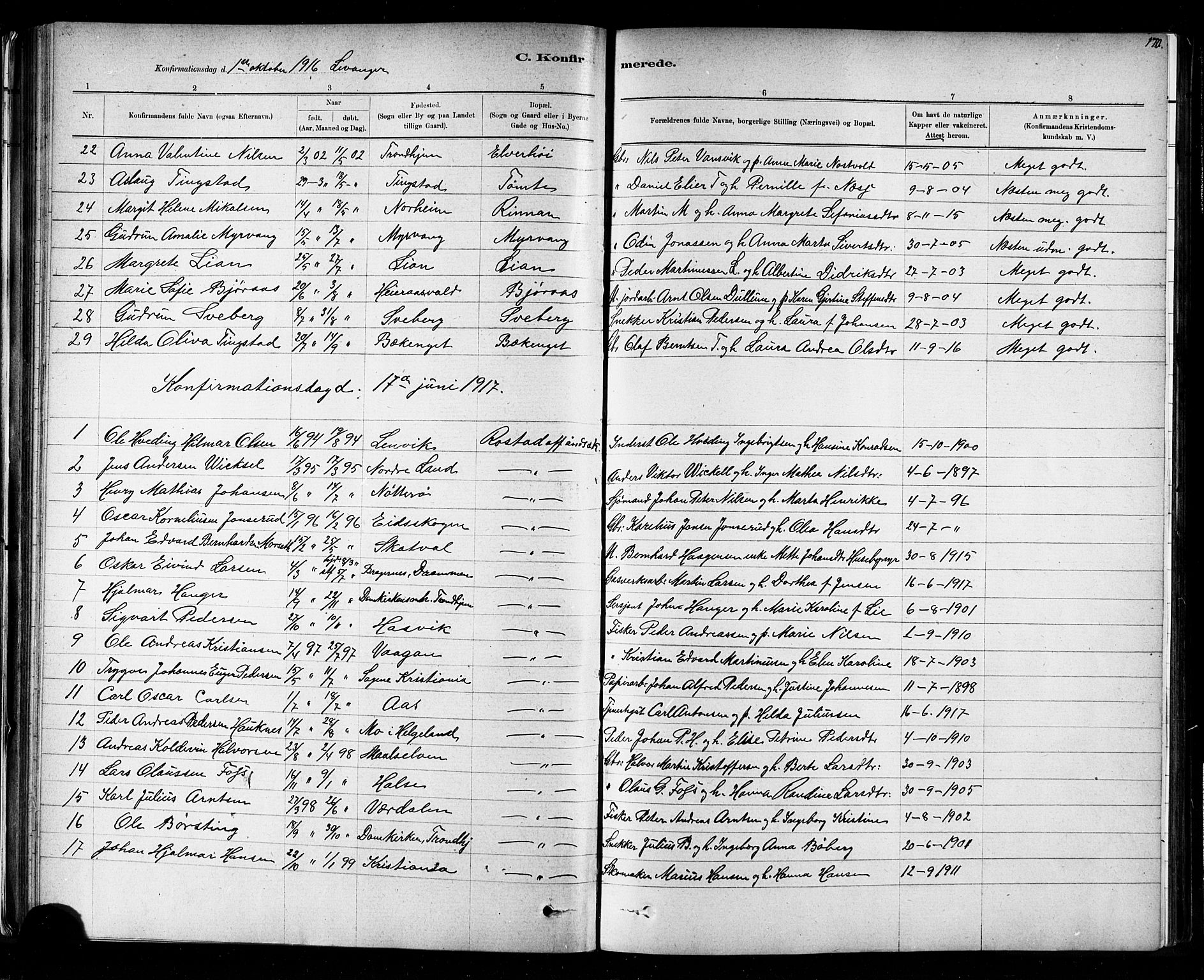 Ministerialprotokoller, klokkerbøker og fødselsregistre - Nord-Trøndelag, SAT/A-1458/721/L0208: Parish register (copy) no. 721C01, 1880-1917, p. 170a