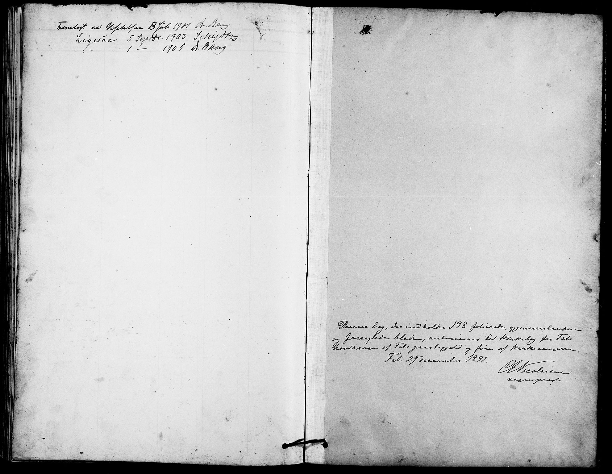 Fet prestekontor Kirkebøker, SAO/A-10370a/G/Ga/L0007: Parish register (copy) no. I 7, 1892-1906
