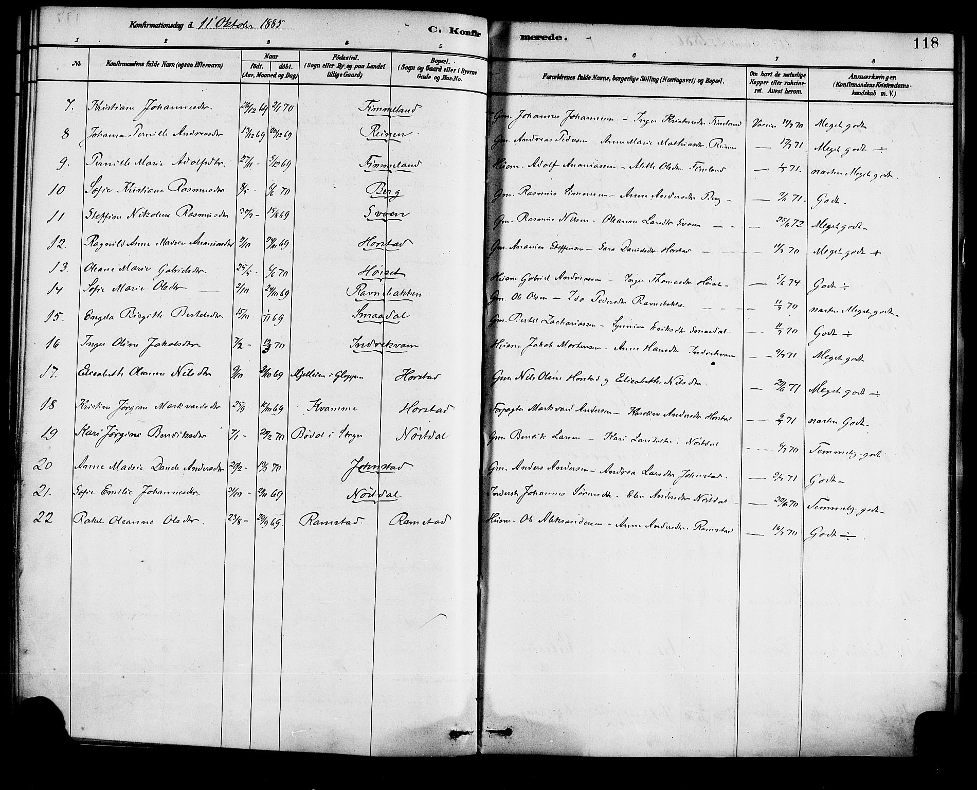 Førde sokneprestembete, SAB/A-79901/H/Haa/Haad/L0001: Parish register (official) no. D 1, 1881-1898, p. 118