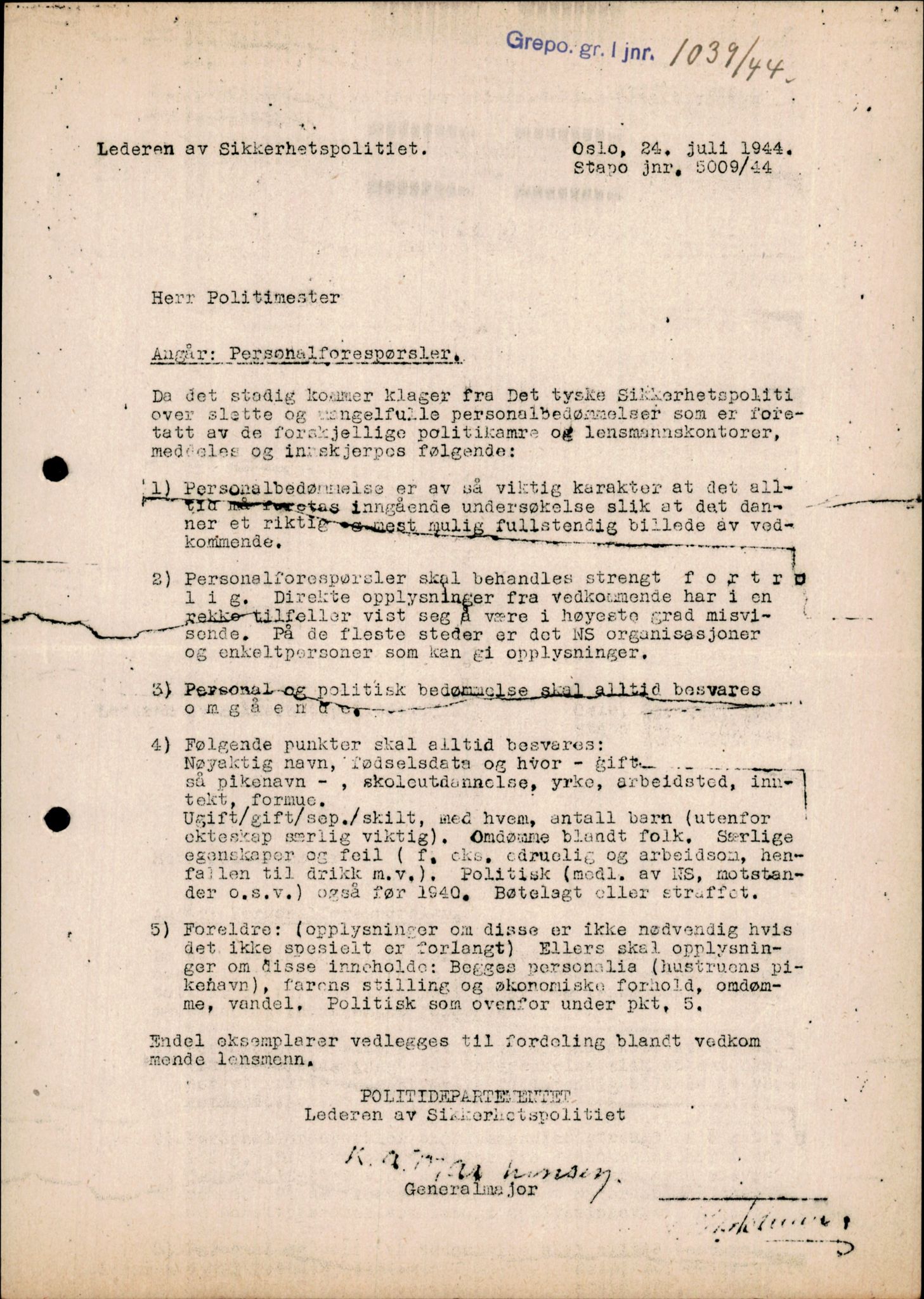 Forsvarets Overkommando. 2 kontor. Arkiv 11.4. Spredte tyske arkivsaker, AV/RA-RAFA-7031/D/Dar/Darc/L0006: BdSN, 1942-1945, p. 396