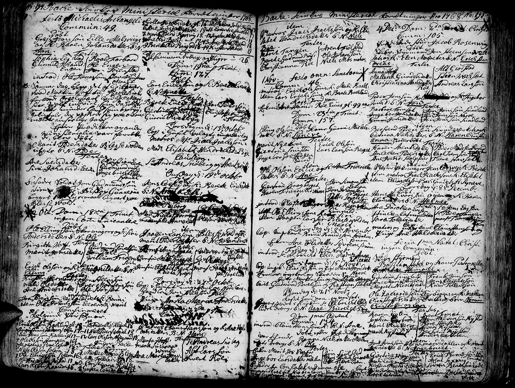 Ministerialprotokoller, klokkerbøker og fødselsregistre - Sør-Trøndelag, SAT/A-1456/606/L0276: Parish register (official) no. 606A01 /2, 1727-1779, p. 194-195