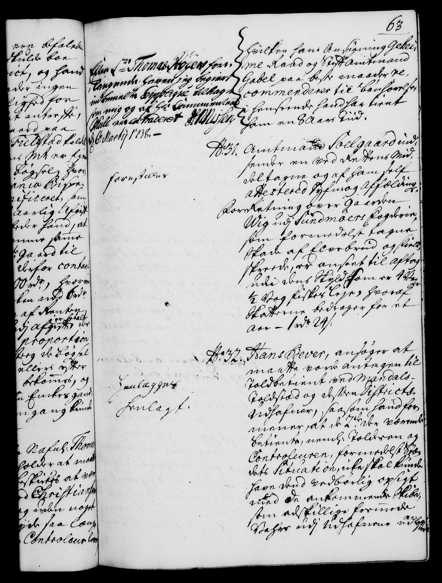 Rentekammeret, Kammerkanselliet, RA/EA-3111/G/Gh/Gha/L0019: Norsk ekstraktmemorialprotokoll (merket RK 53.64), 1736-1737, p. 63