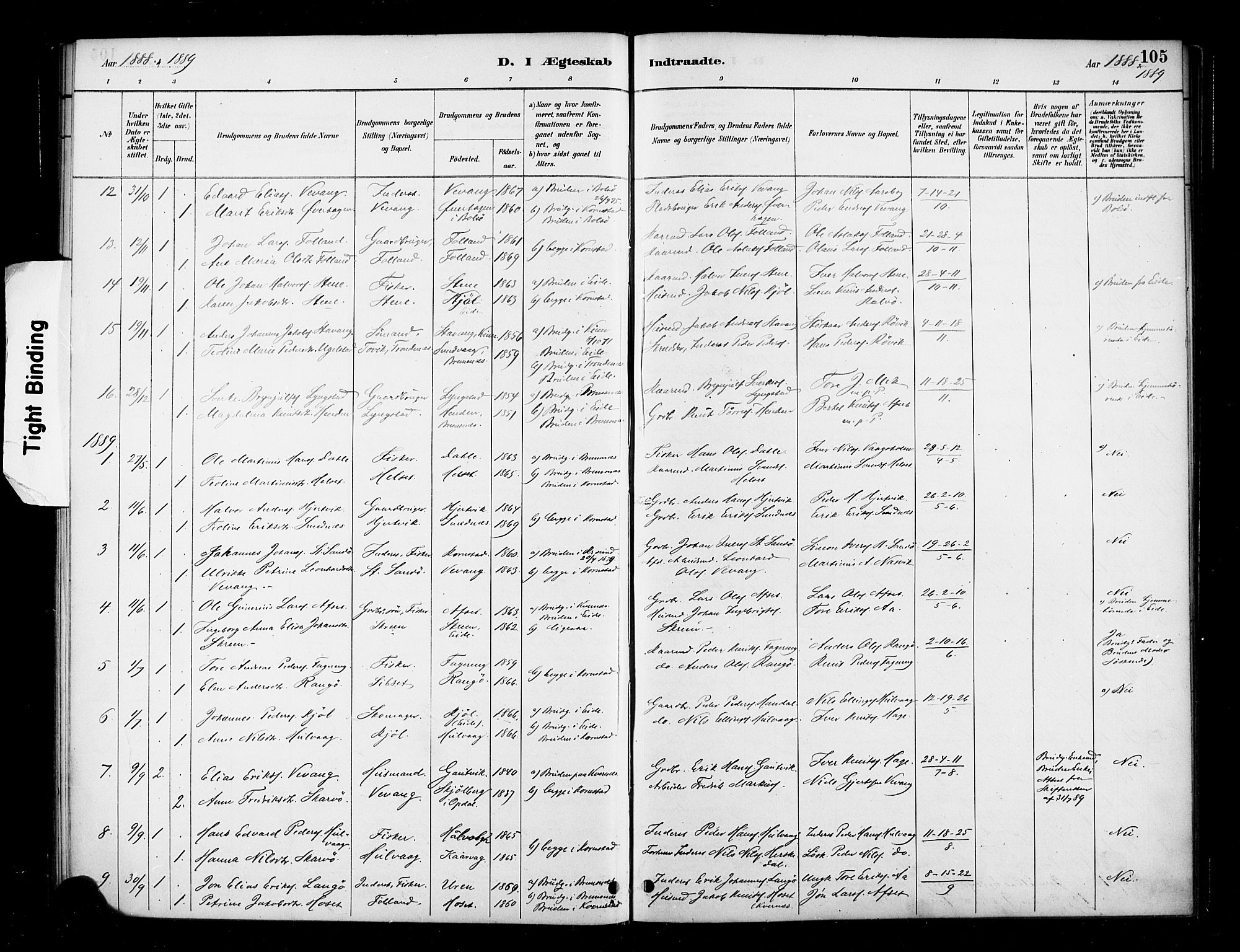 Ministerialprotokoller, klokkerbøker og fødselsregistre - Møre og Romsdal, SAT/A-1454/570/L0832: Parish register (official) no. 570A06, 1885-1900, p. 105