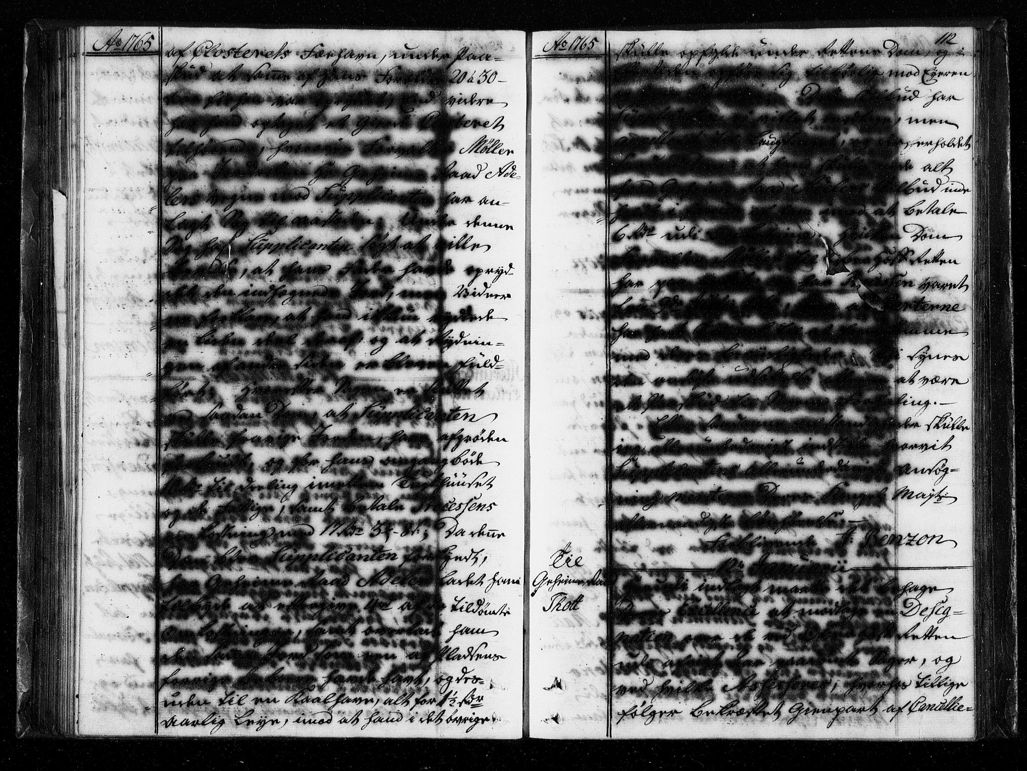 Stattholderembetet 1572-1771, AV/RA-EA-2870/Bf/L0004: Stattholderprotokoll (allmenn kopibok), 1764-1765, p. 111b-112a