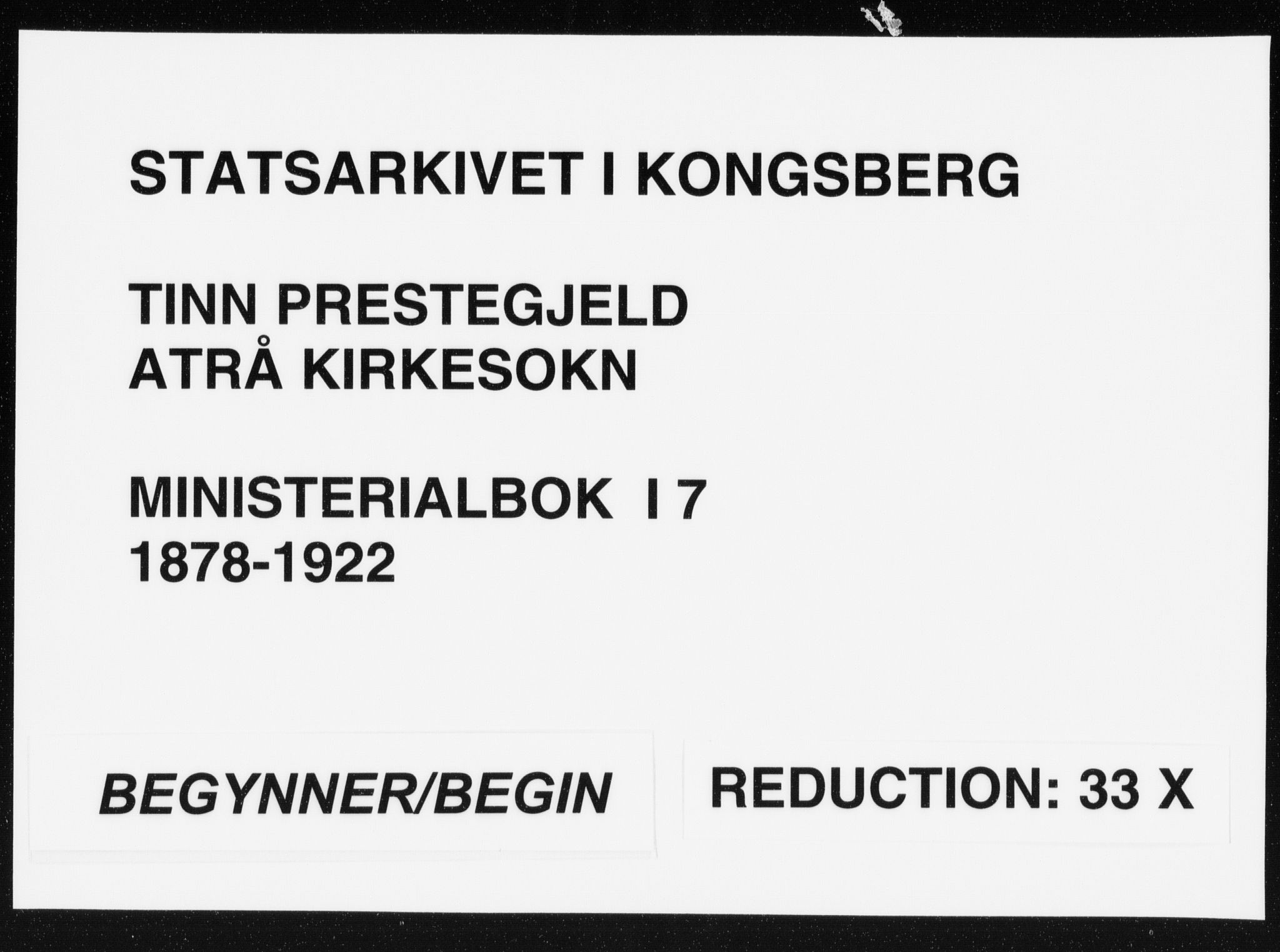 Tinn kirkebøker, AV/SAKO-A-308/F/Fa/L0007: Parish register (official) no. I 7, 1878-1922