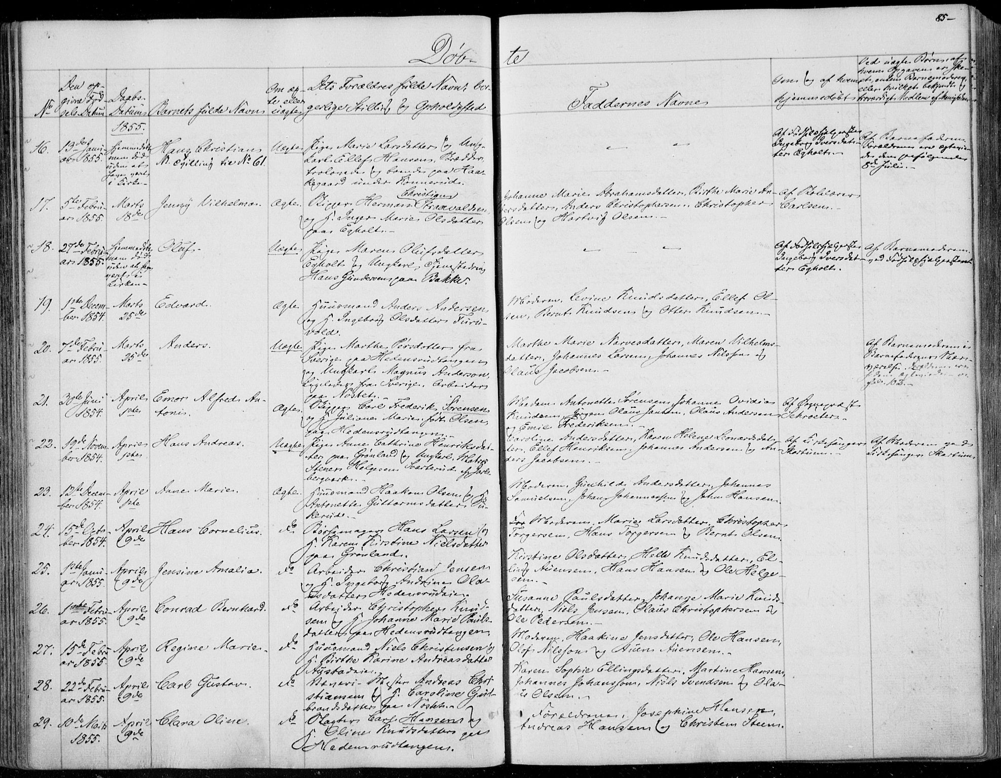 Skoger kirkebøker, AV/SAKO-A-59/F/Fa/L0003: Parish register (official) no. I 3, 1842-1861, p. 85