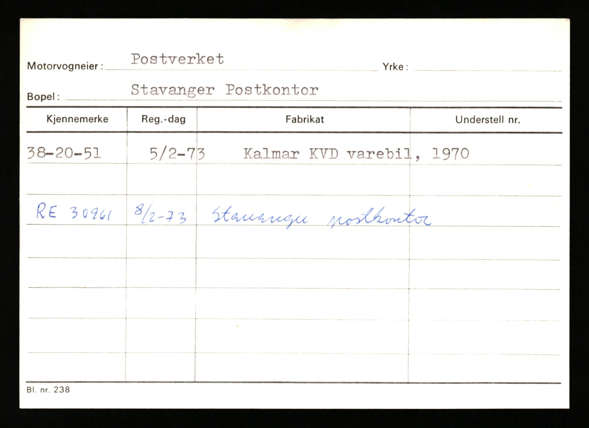 Stavanger trafikkstasjon, SAST/A-101942/0/G/L0012: Registreringsnummer: 363571 - 800000, 1930-1971, p. 237