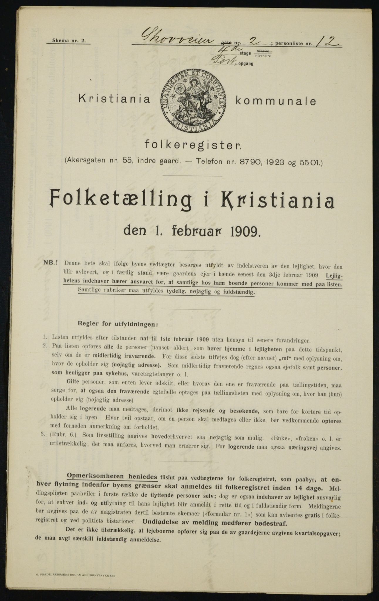 OBA, Municipal Census 1909 for Kristiania, 1909, p. 87428