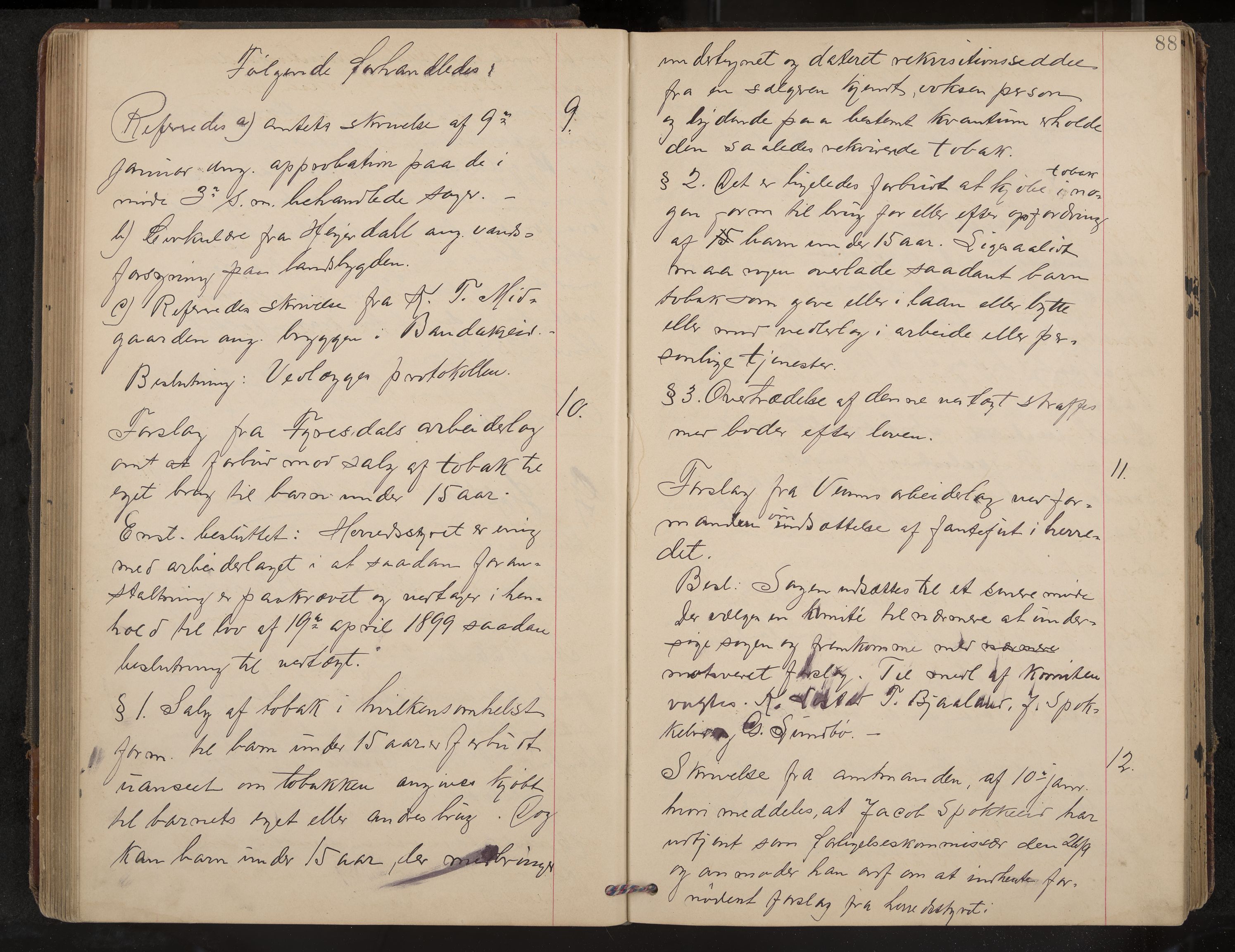 Fyresdal formannskap og sentraladministrasjon, IKAK/0831021-1/Aa/L0004: Møtebok, 1903-1911, p. 88