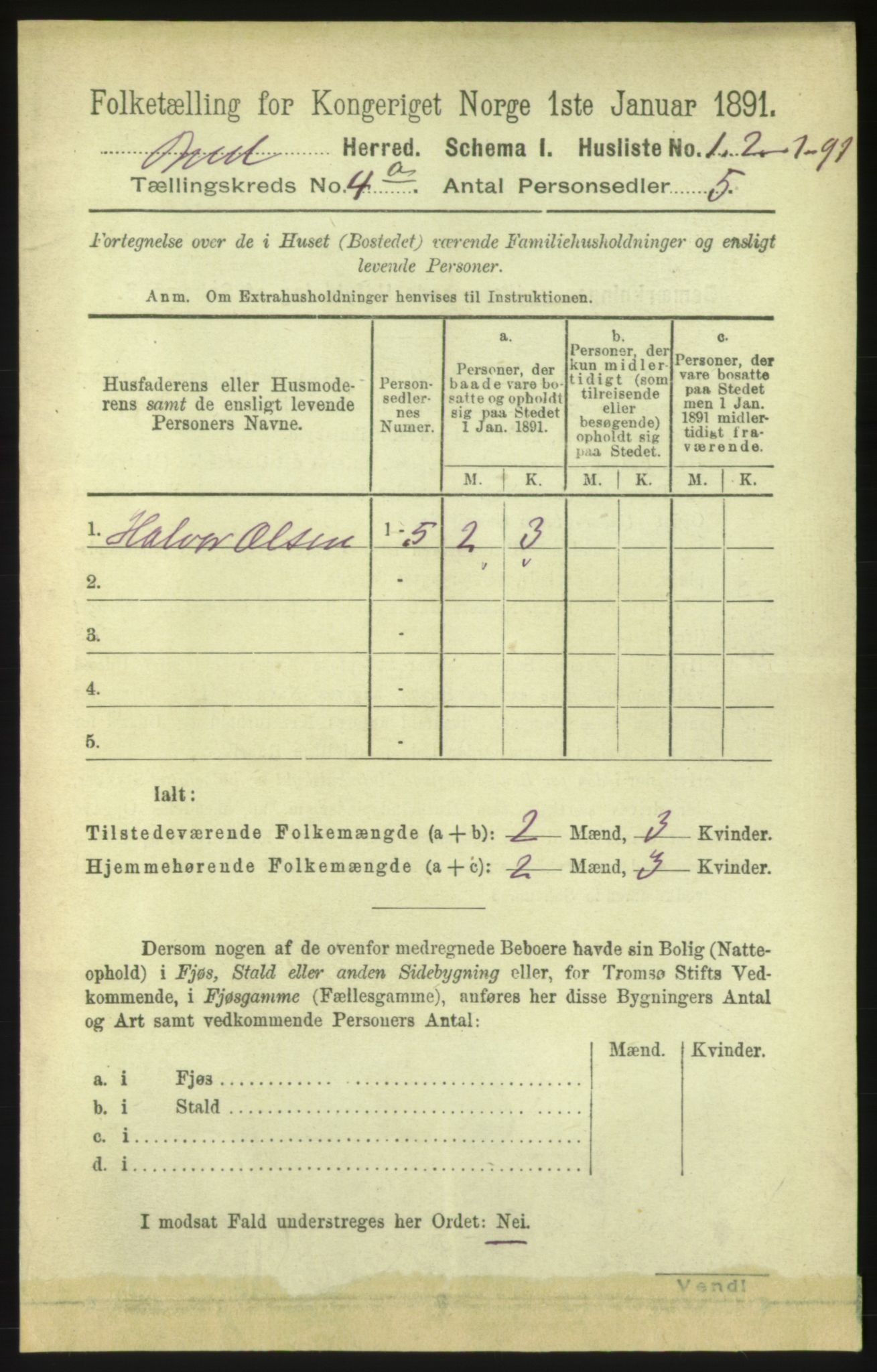 RA, 1891 census for 1549 Bud, 1891, p. 2064