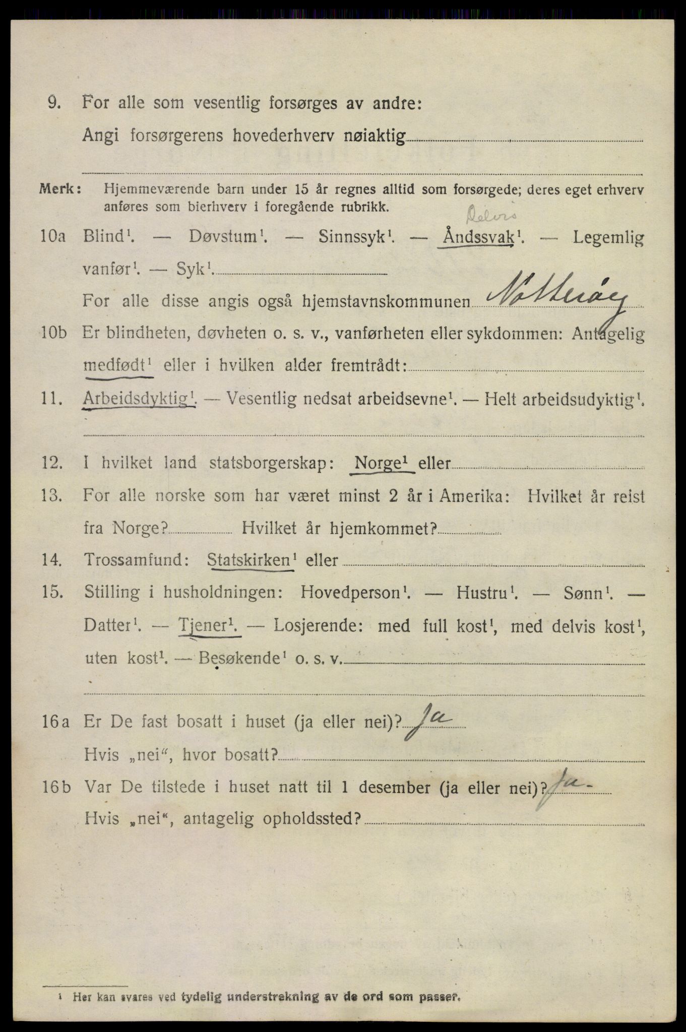 SAKO, 1920 census for Nøtterøy, 1920, p. 6192