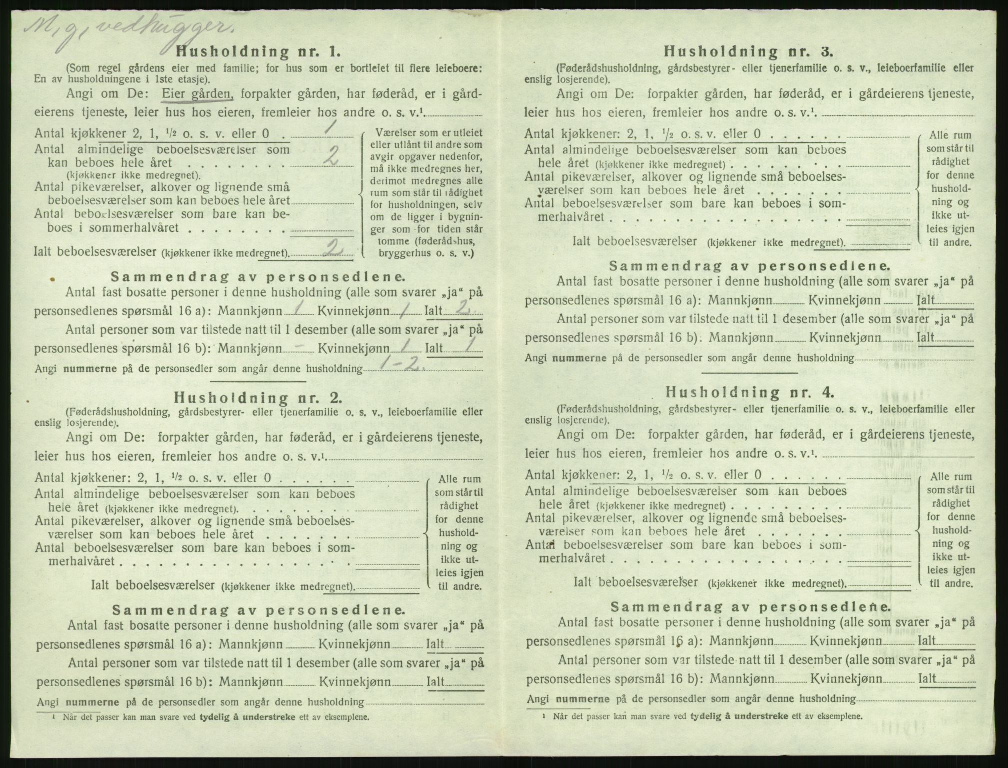 SAK, 1920 census for Øyestad, 1920, p. 977