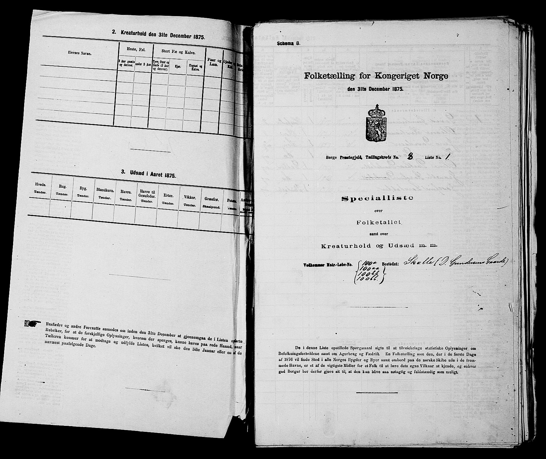 RA, 1875 census for 0113P Borge, 1875, p. 1103