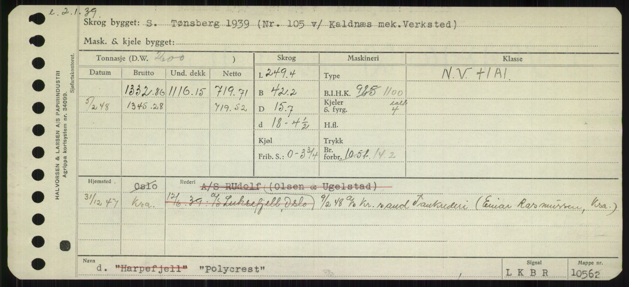 Sjøfartsdirektoratet med forløpere, Skipsmålingen, RA/S-1627/H/Hb/L0004: Fartøy, O-S, p. 137