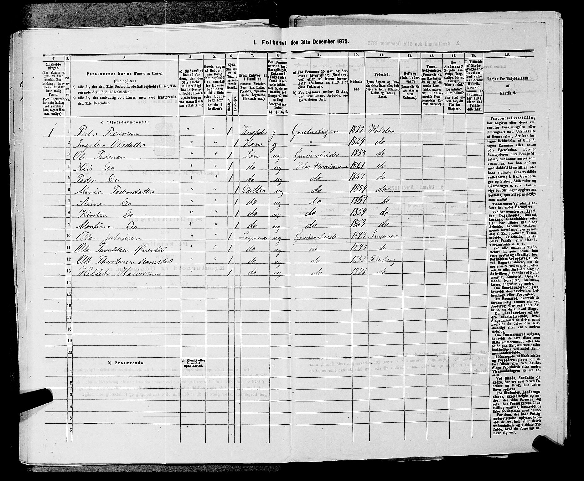 SAKO, 1875 census for 0819P Holla, 1875, p. 523
