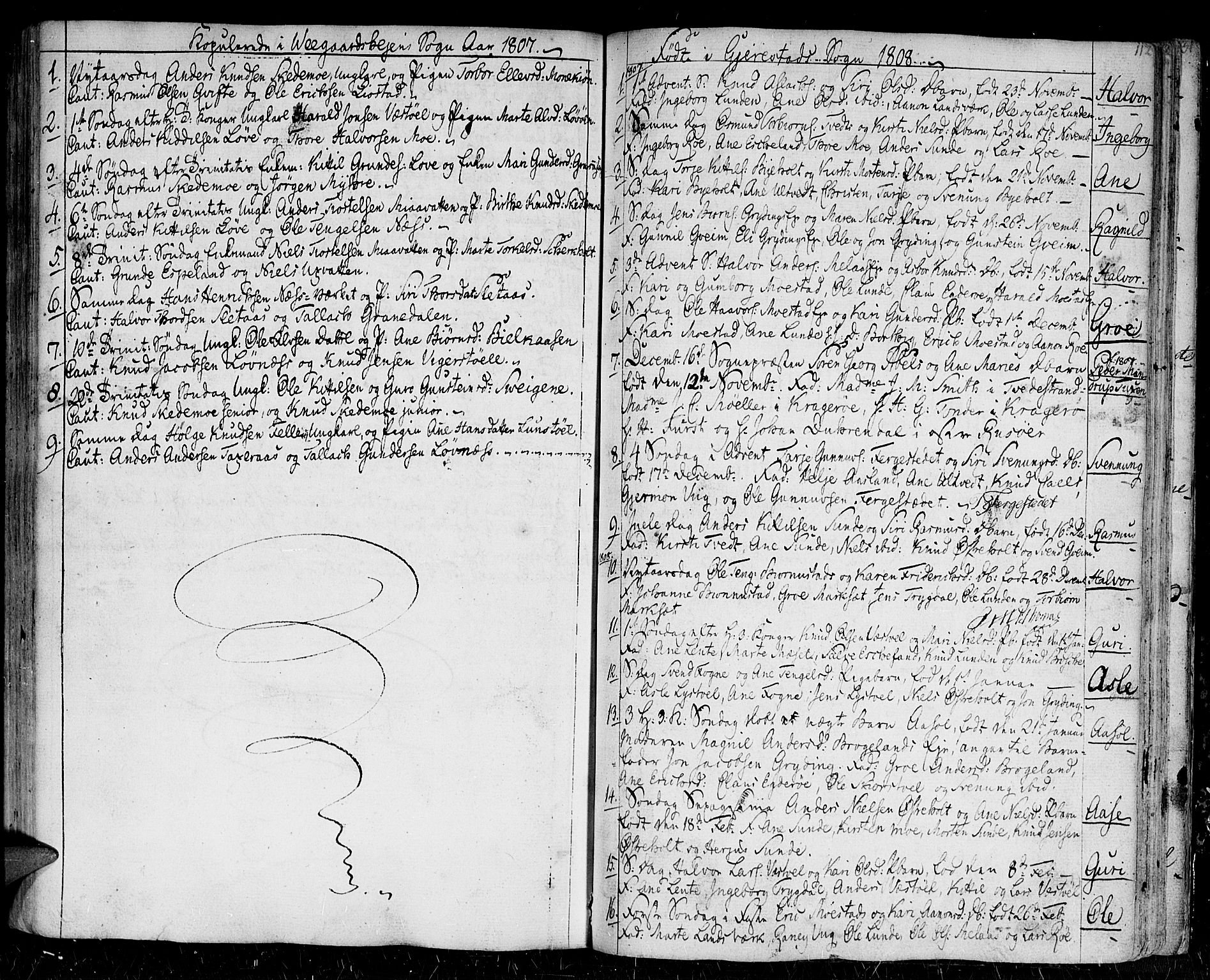 Gjerstad sokneprestkontor, AV/SAK-1111-0014/F/Fa/Faa/L0003: Parish register (official) no. A 3, 1780-1815, p. 112