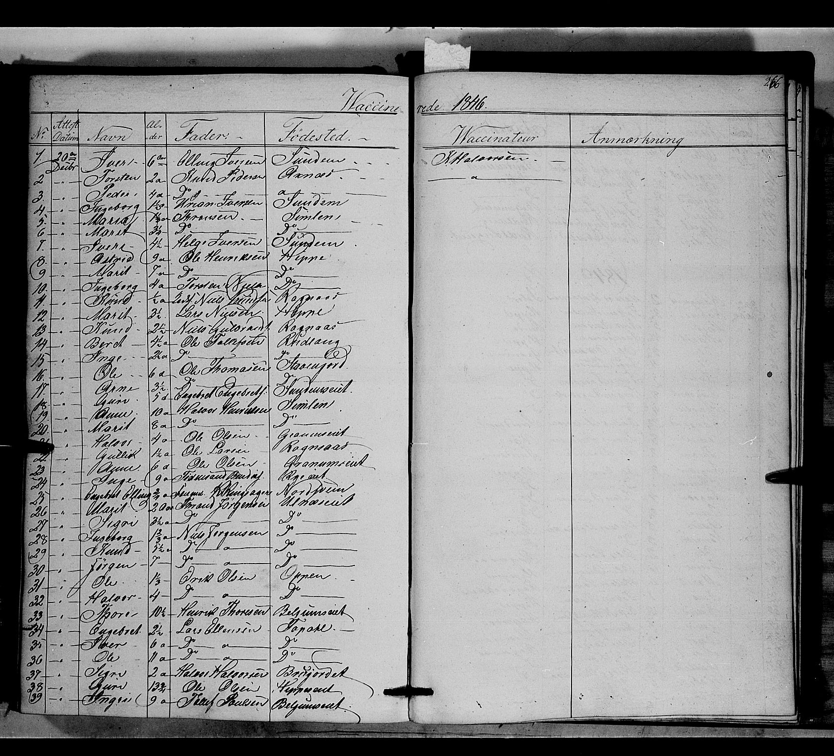 Nord-Aurdal prestekontor, SAH/PREST-132/H/Ha/Haa/L0006: Parish register (official) no. 6, 1842-1863, p. 266