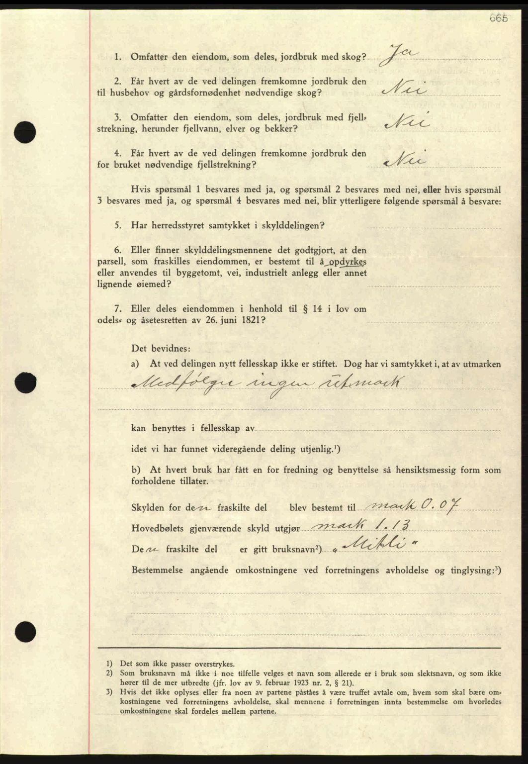 Nordmøre sorenskriveri, AV/SAT-A-4132/1/2/2Ca: Mortgage book no. A81, 1937-1937, Diary no: : 1406/1937