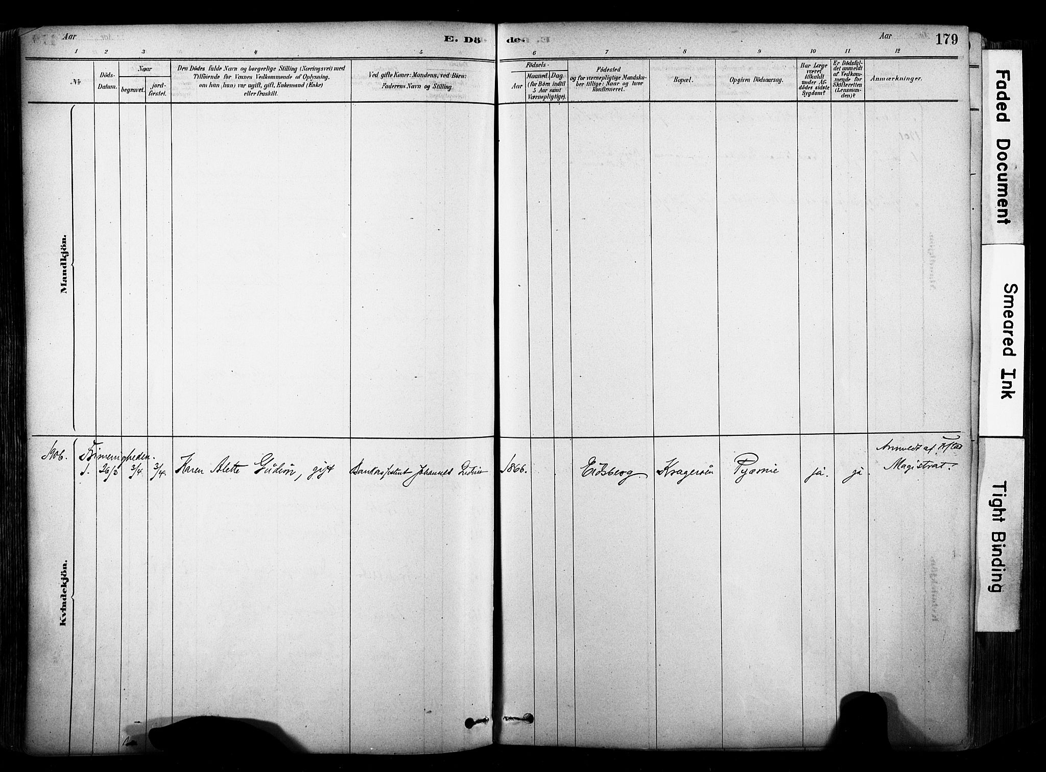 Glemmen prestekontor Kirkebøker, SAO/A-10908/F/Fa/L0012: Parish register (official) no. 12, 1878-1973, p. 179