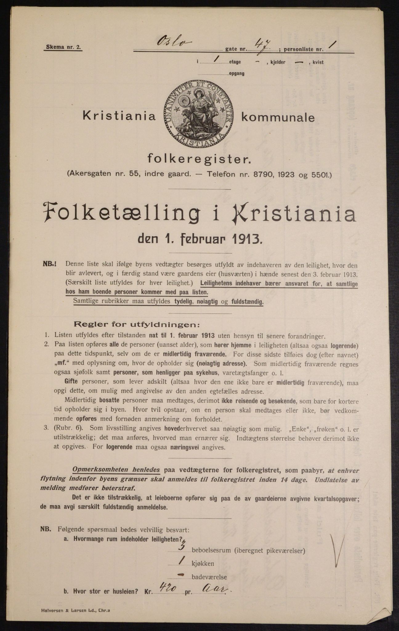 OBA, Municipal Census 1913 for Kristiania, 1913, p. 77528