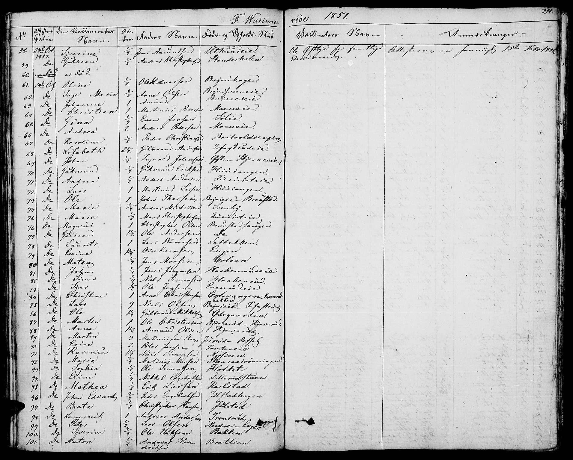 Romedal prestekontor, AV/SAH-PREST-004/K/L0003: Parish register (official) no. 3, 1829-1846, p. 394