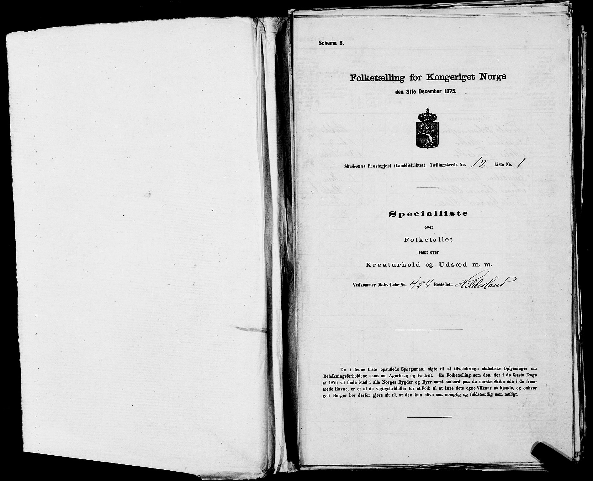 SAST, 1875 census for 1150L Skudenes/Falnes, Åkra og Ferkingstad, 1875, p. 1639
